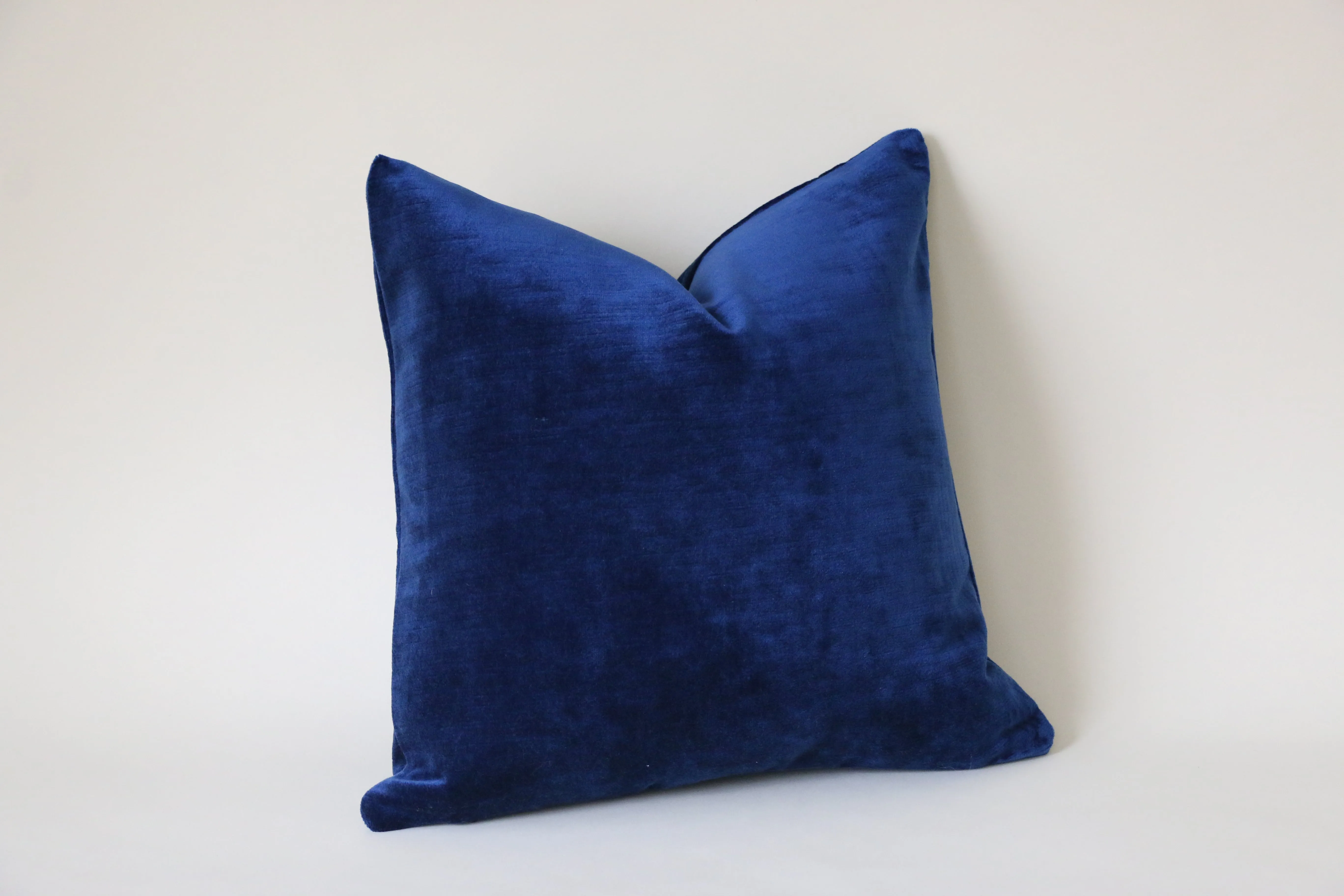 Sapphire   Velvet Pillow Cover / Dark Blue 20x20 Pillow Cover or 9 Other sizes/ Navy Blue Pillow / Dark Blue Pillow / Solid Blue Cushion Cover