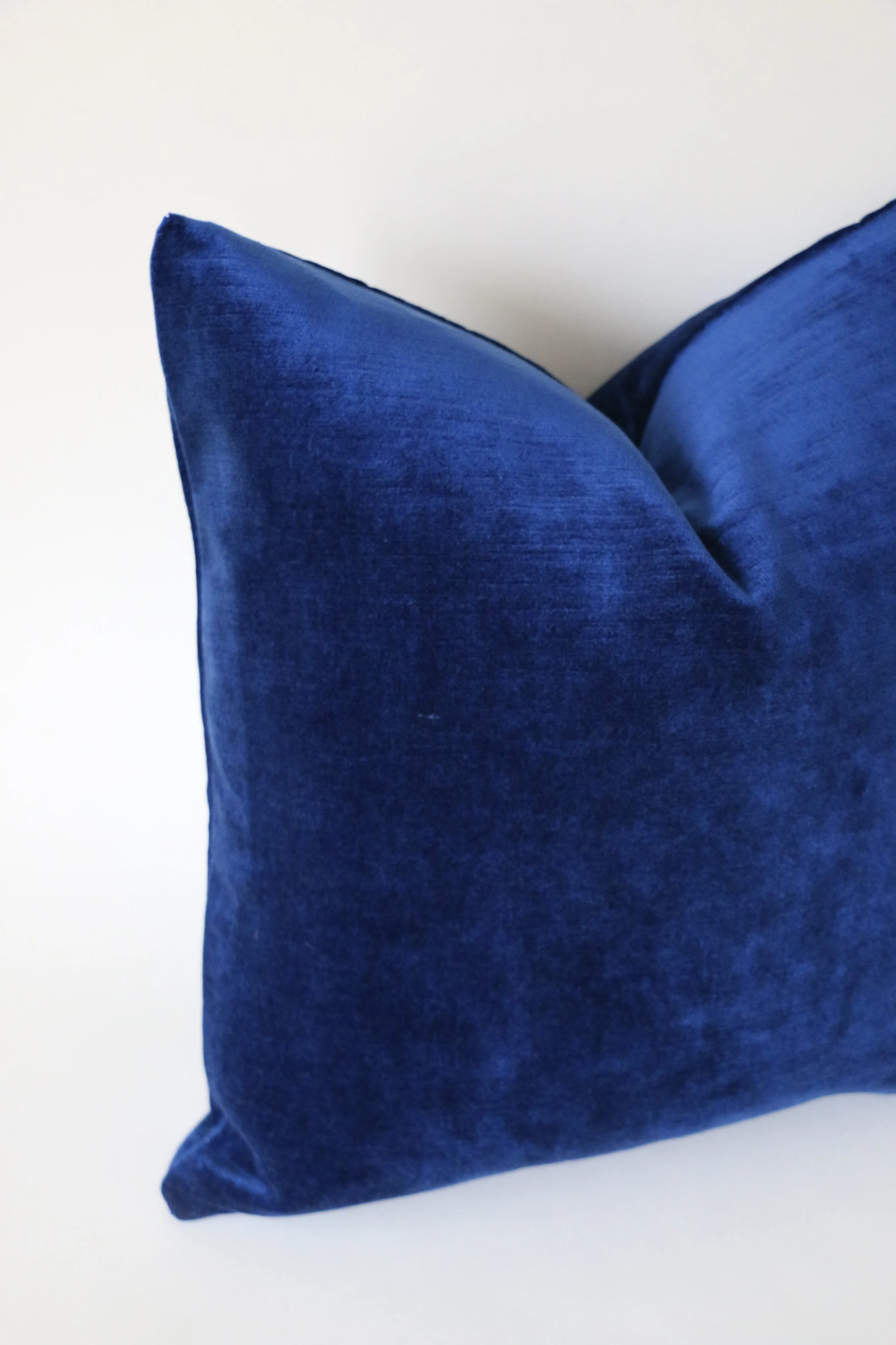 Sapphire   Velvet Pillow Cover / Dark Blue 20x20 Pillow Cover or 9 Other sizes/ Navy Blue Pillow / Dark Blue Pillow / Solid Blue Cushion Cover