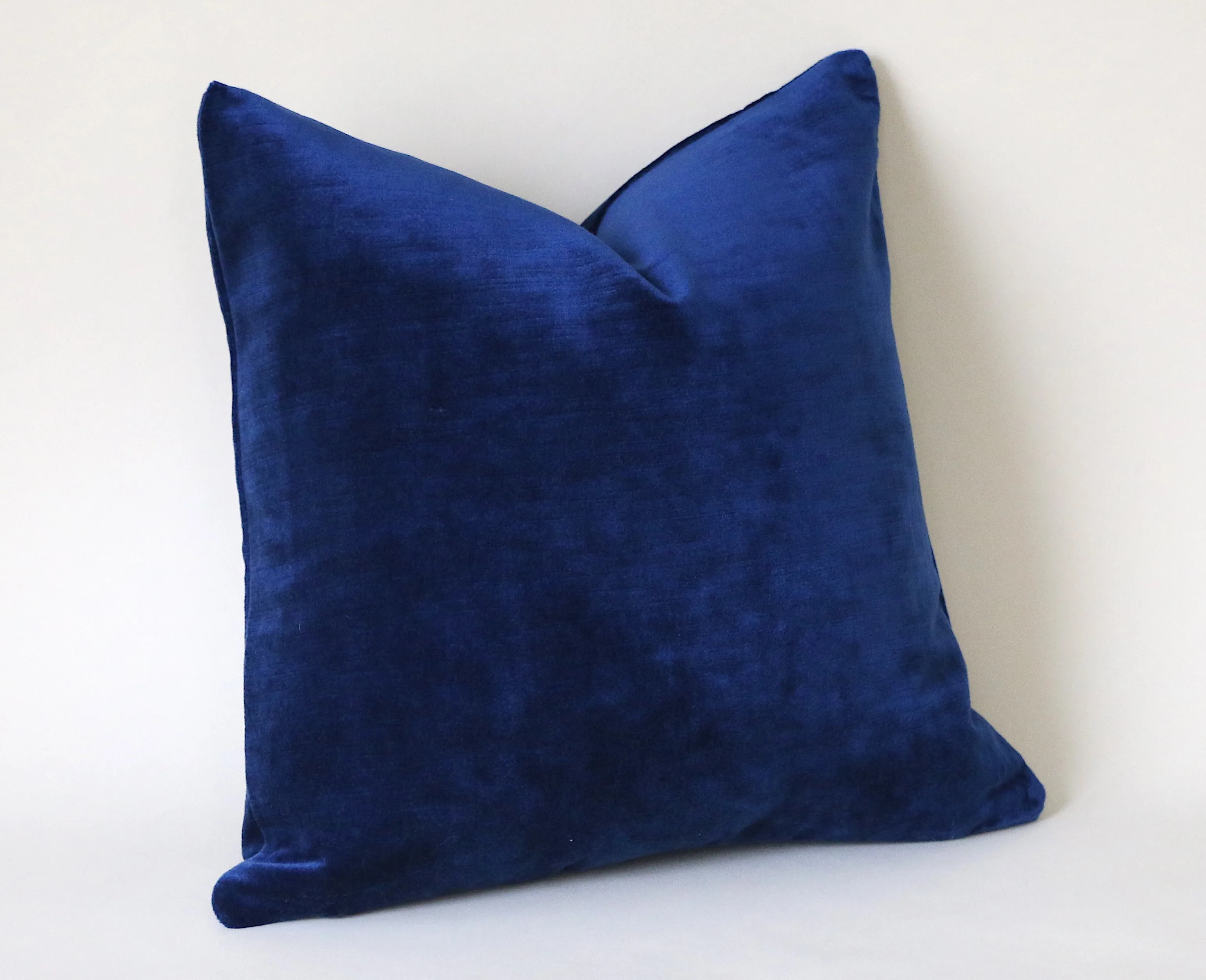 Sapphire   Velvet Pillow Cover / Dark Blue 20x20 Pillow Cover or 9 Other sizes/ Navy Blue Pillow / Dark Blue Pillow / Solid Blue Cushion Cover