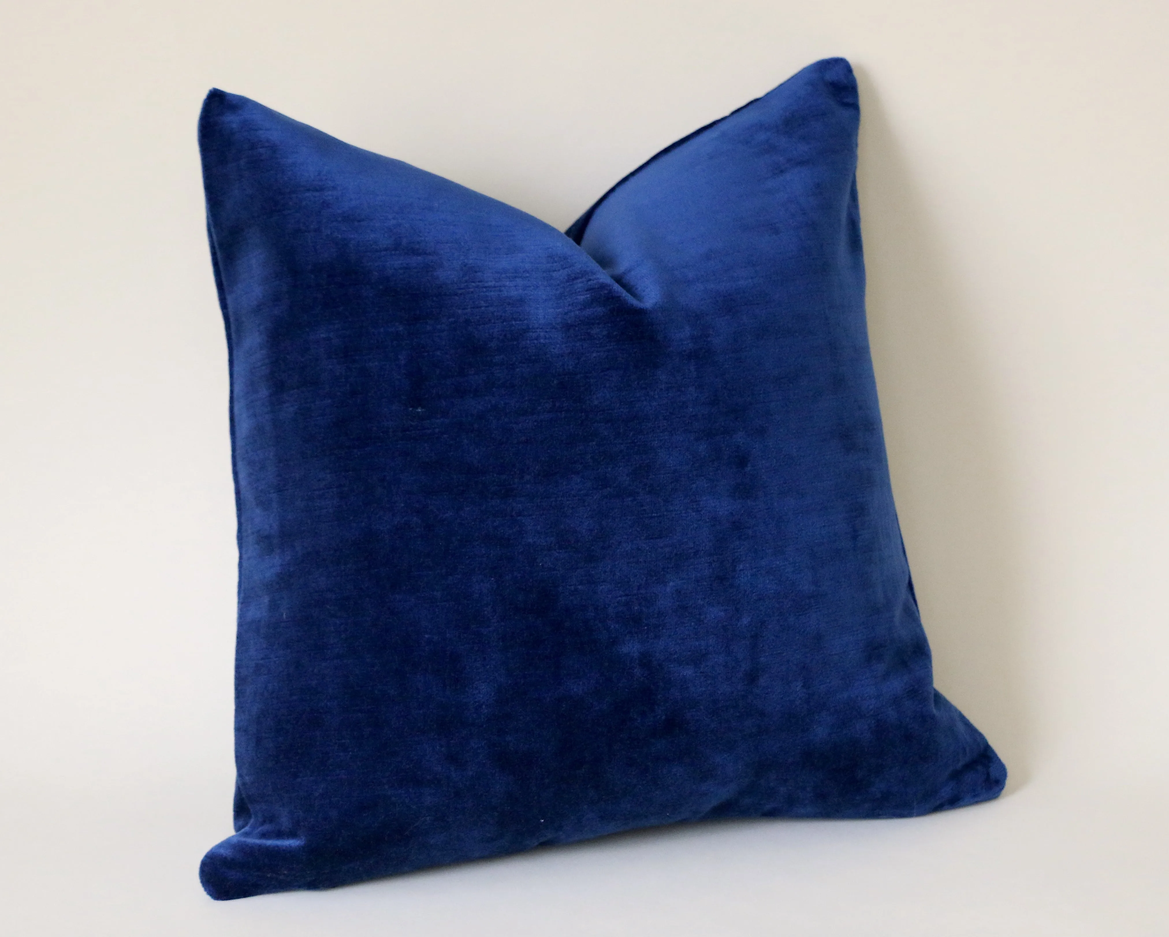 Sapphire   Velvet Pillow Cover / Dark Blue 20x20 Pillow Cover or 9 Other sizes/ Navy Blue Pillow / Dark Blue Pillow / Solid Blue Cushion Cover