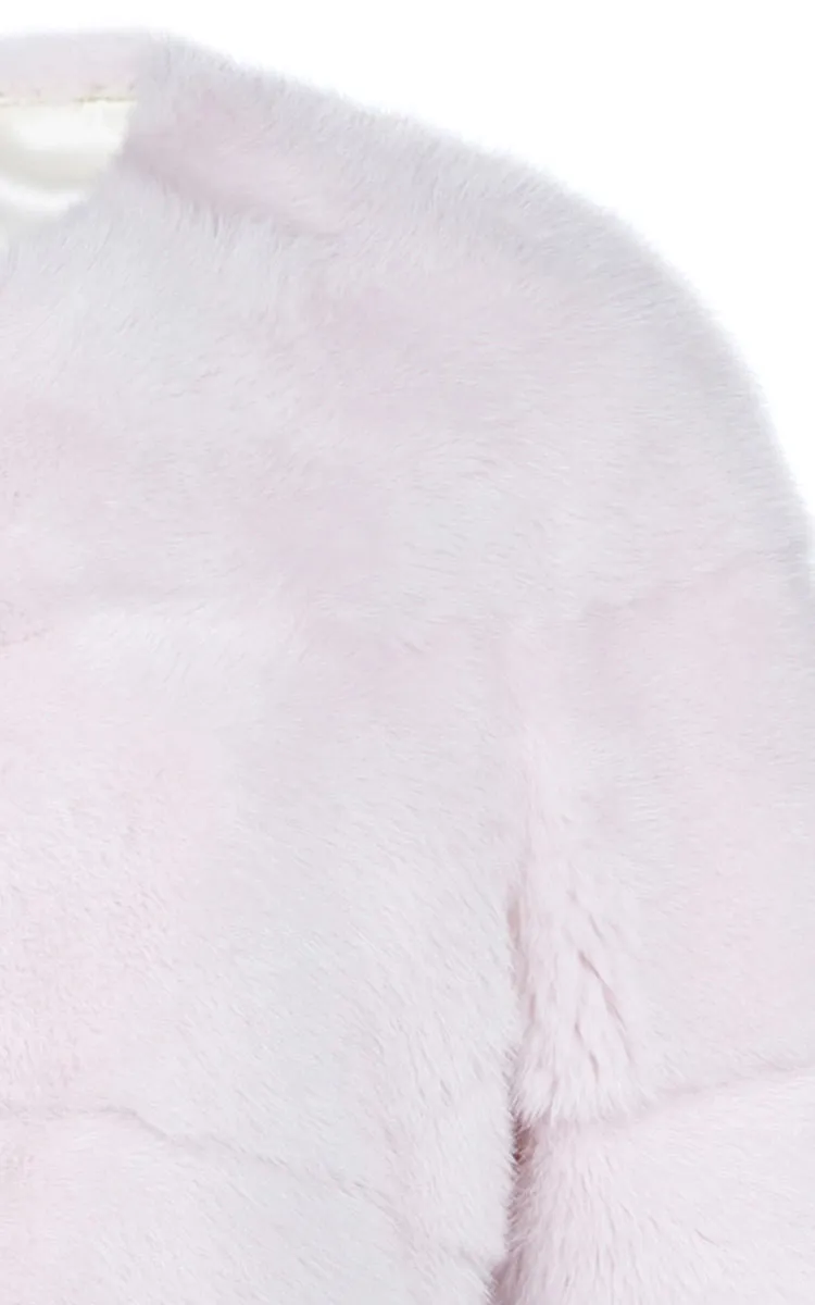 Sarah Mini Mink Fur Jacket Acqua Di Rose