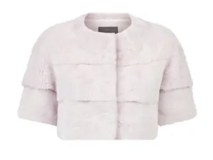 Sarah Mini Mink Fur Jacket Acqua Di Rose