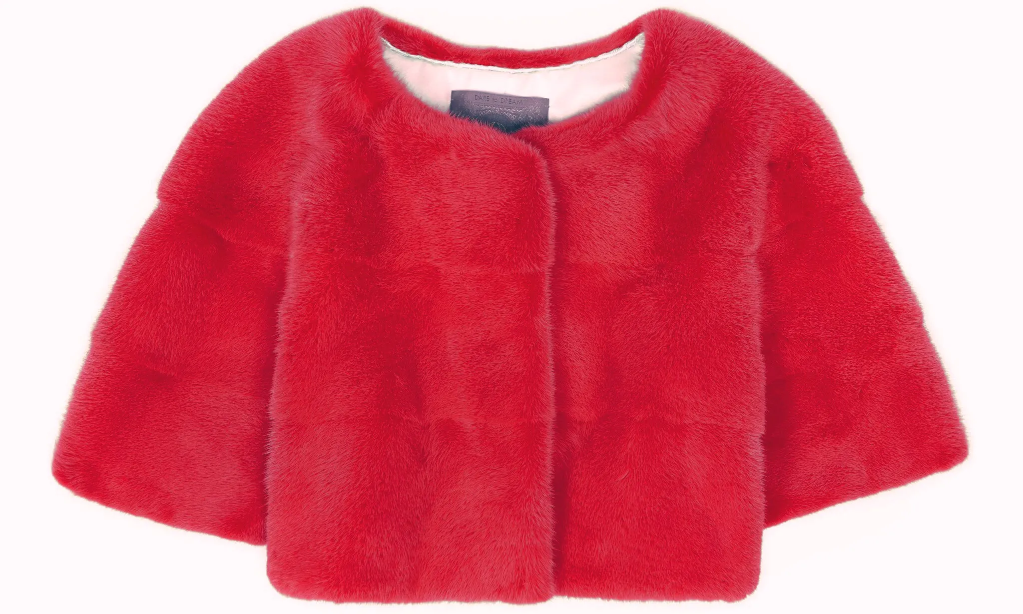 Sarah Mini Mink Fur Jacket Fuxia