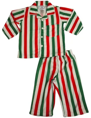 Sara's Prints Boys Long Sleeve Striped 2 Piece Pajama Set - Flame Resistant, 35342