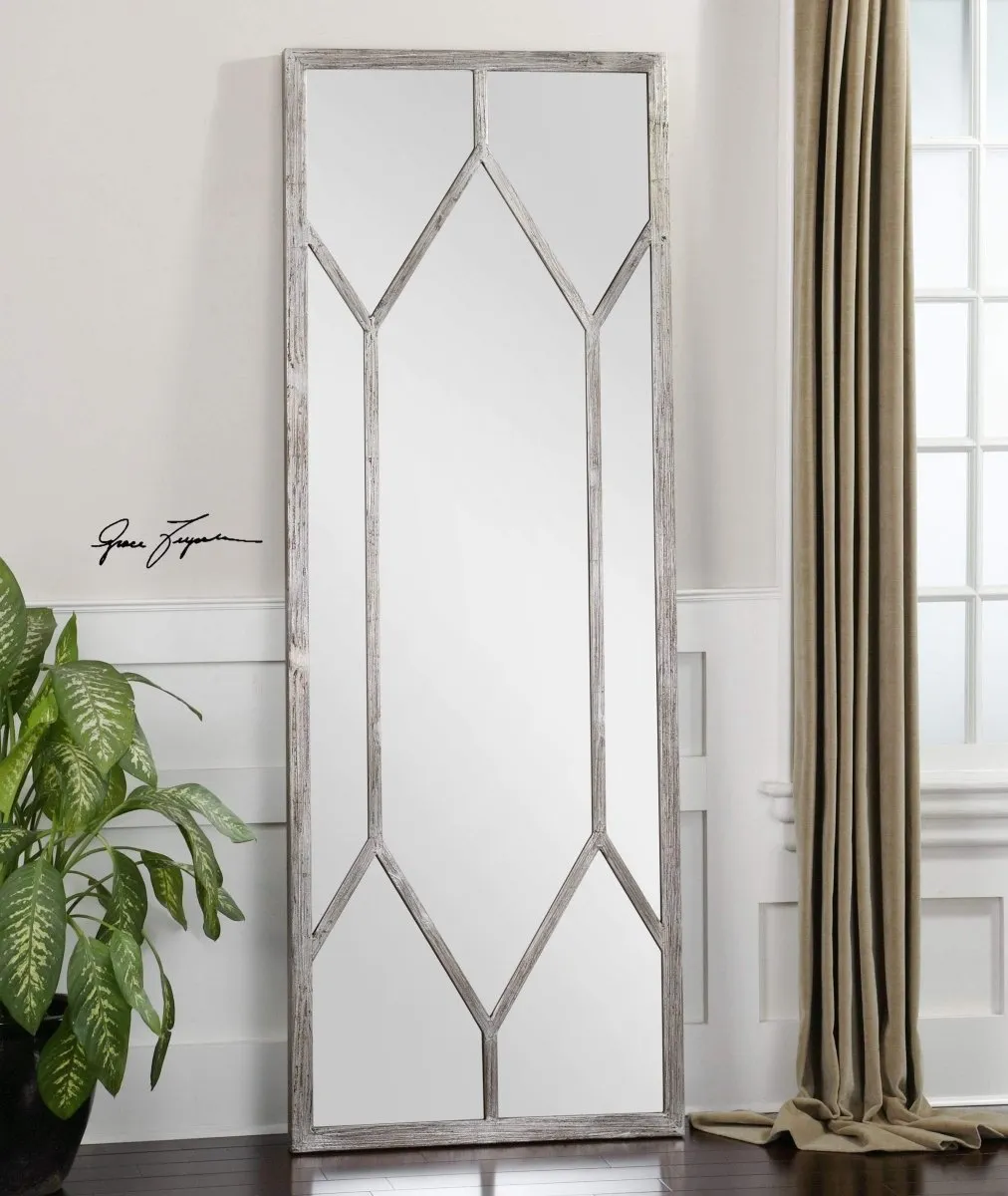 Sarcon Oversized Antiqued Silver Mirror