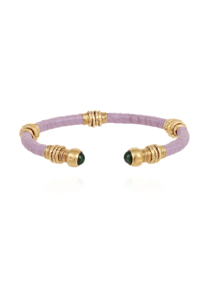 Sari Raphia Bracelet in Lavender