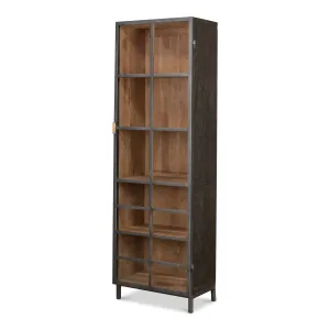 Sarreid - A Gem Of A Handle Display Cabinet Right - Grey - Contemporary