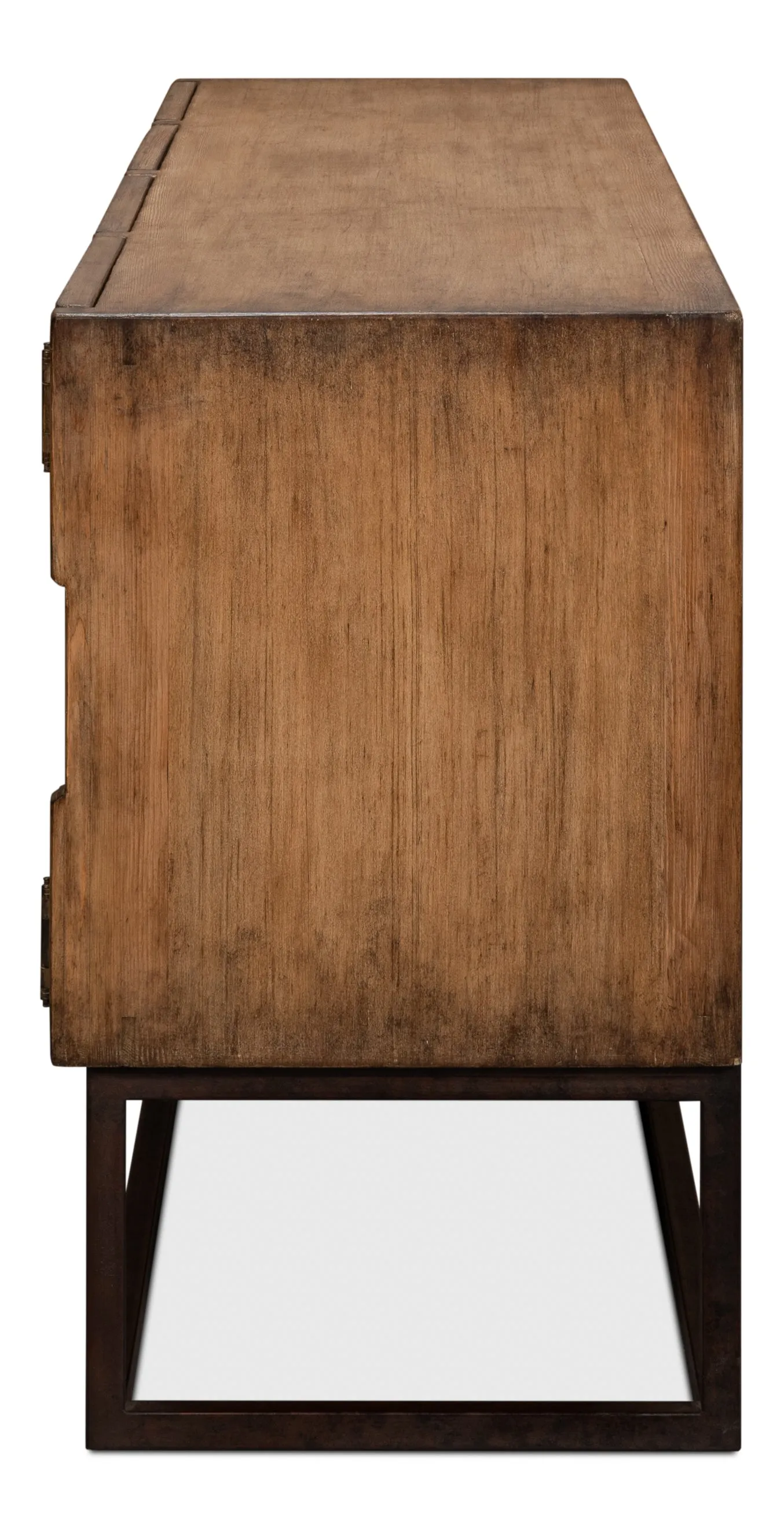 Sarreid - Aztec Sideboard On Stand  Brown - Brown - Eclectic