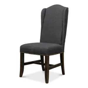 Sarreid - Black High Back Dining Chair - Black - Traditional - set of 2