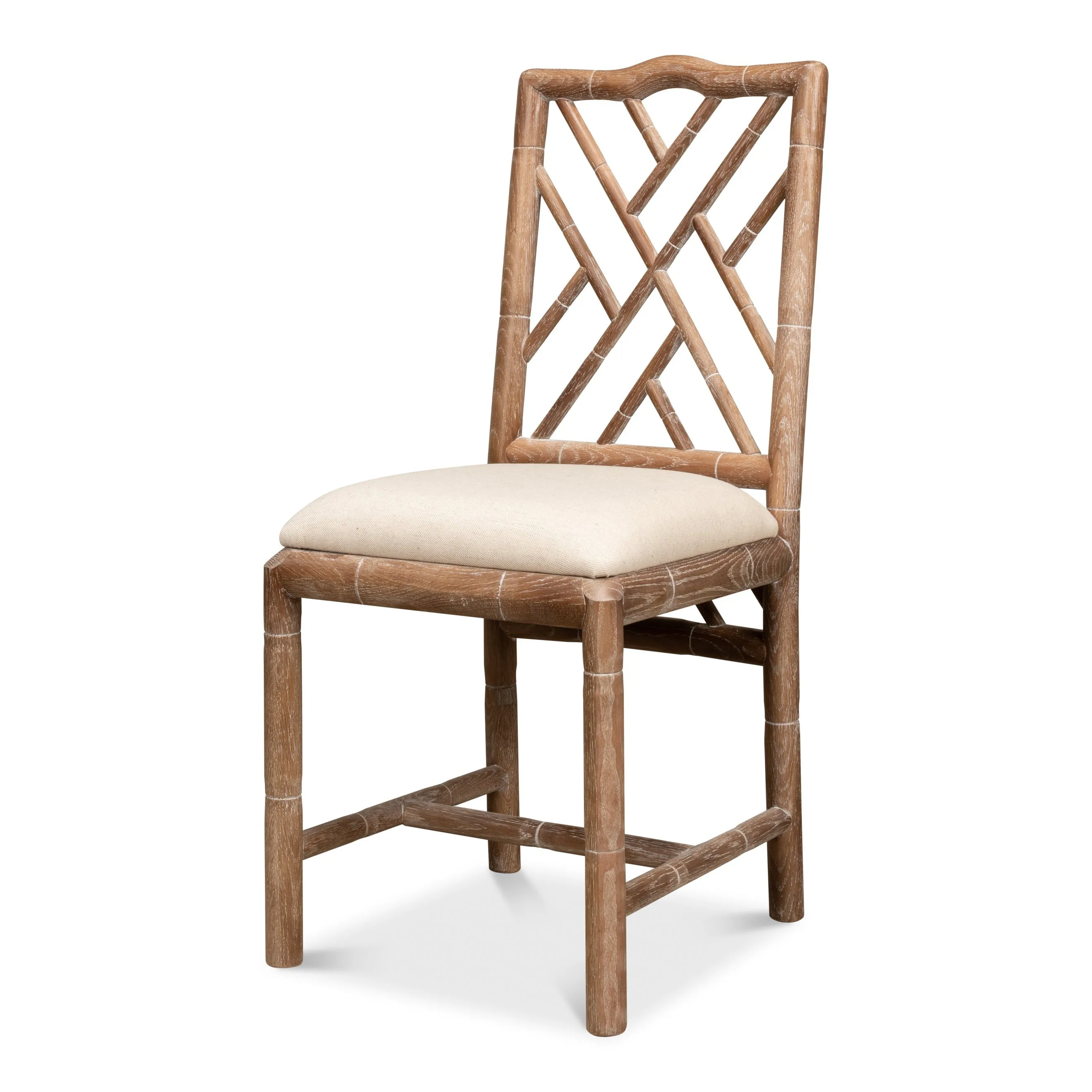 Sarreid - Brighton Bamboo Side Chair - Beige - Traditional - set of 2