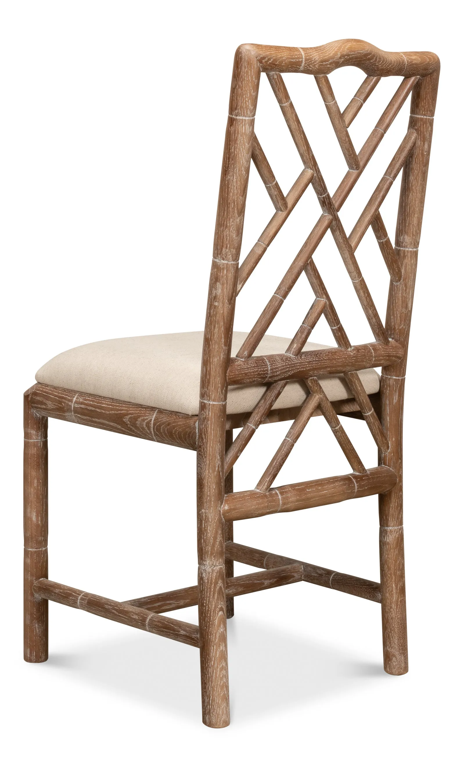 Sarreid - Brighton Bamboo Side Chair - Beige - Traditional - set of 2