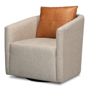 Sarreid - Bronson Swivel Chair - Beige - Traditional