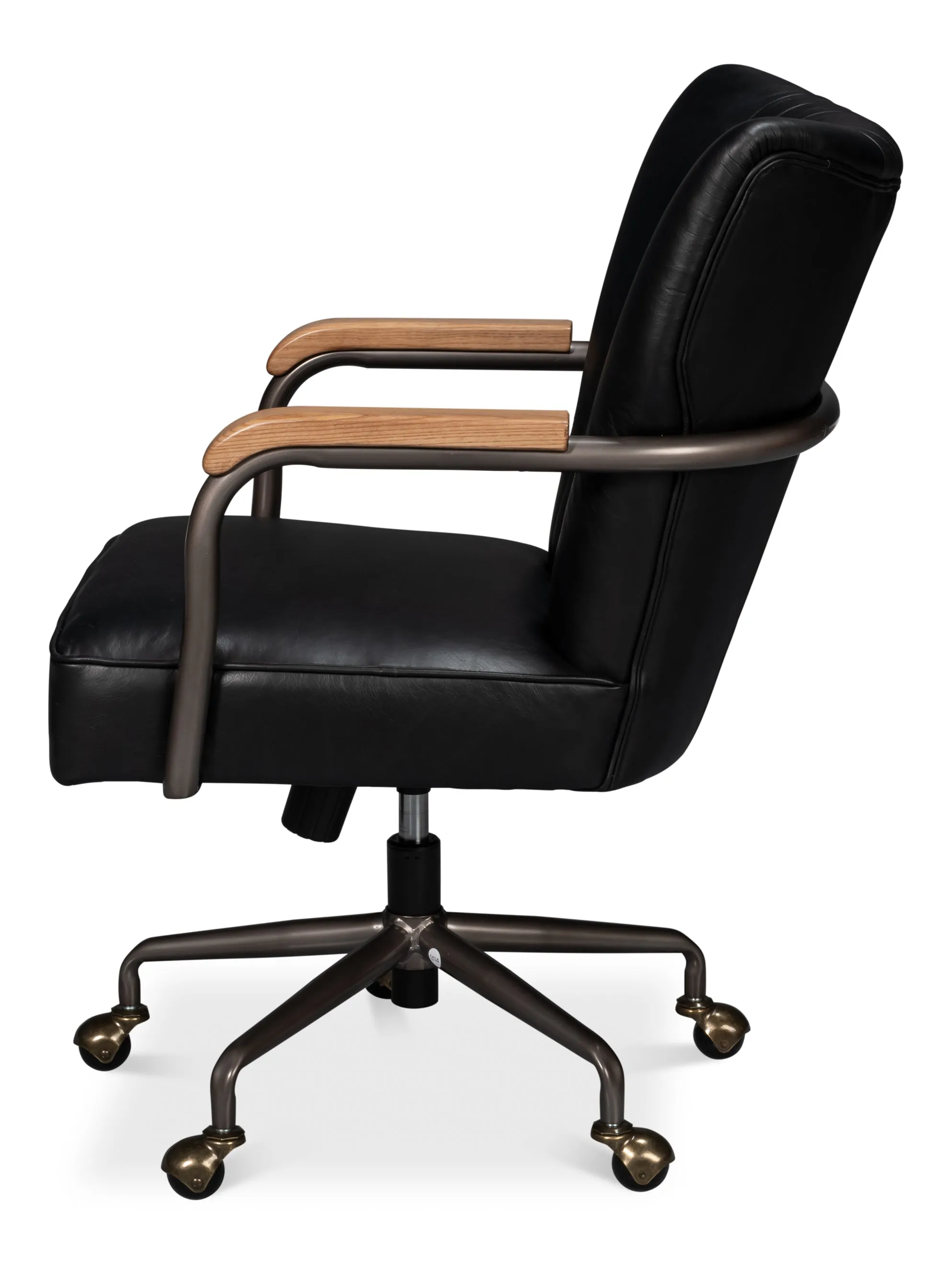 Sarreid - Brooks Swivel Chair  Onyx Black - Black - Traditional