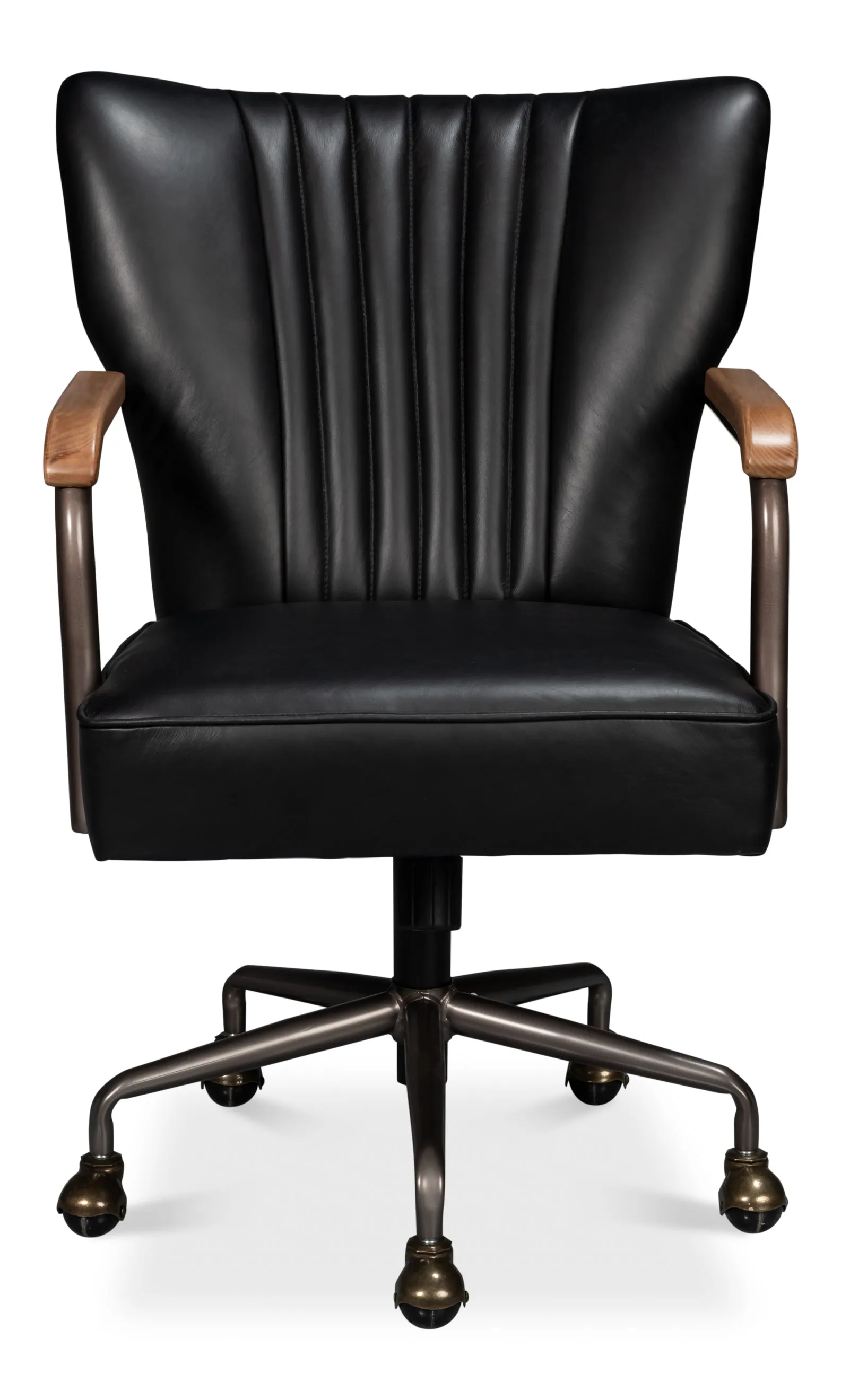 Sarreid - Brooks Swivel Chair  Onyx Black - Black - Traditional