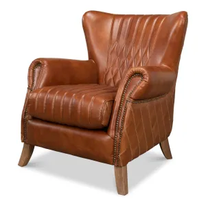 Sarreid - Bugatti Arm Chair - Brown - Transitional