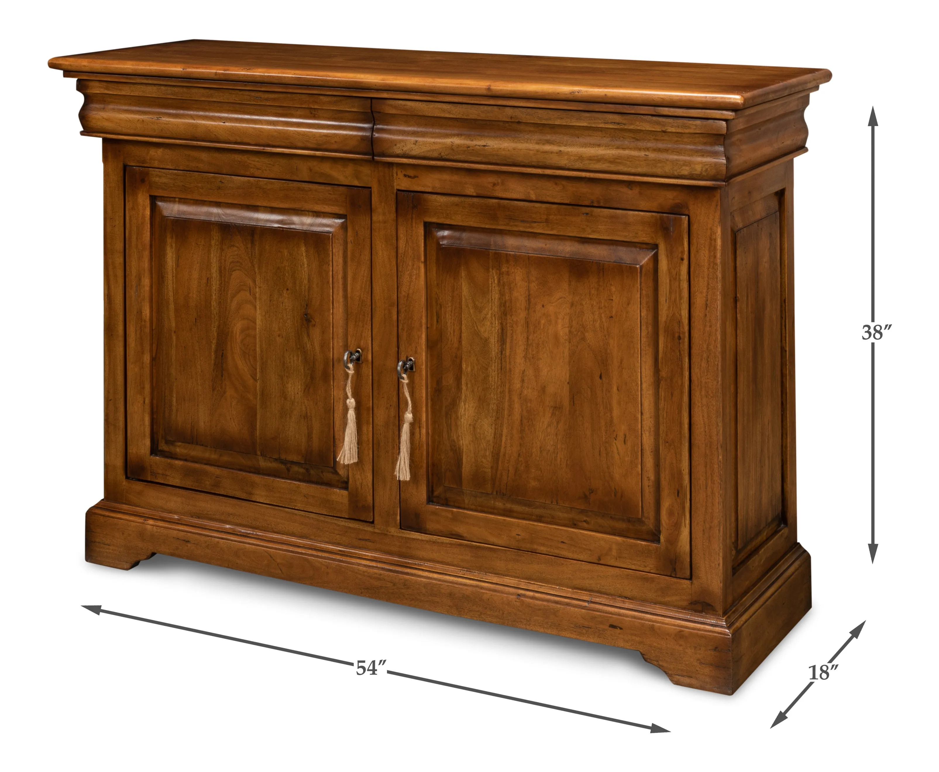 Sarreid - Charterhouse Cabinet  Fruitwood - Brown - Traditional