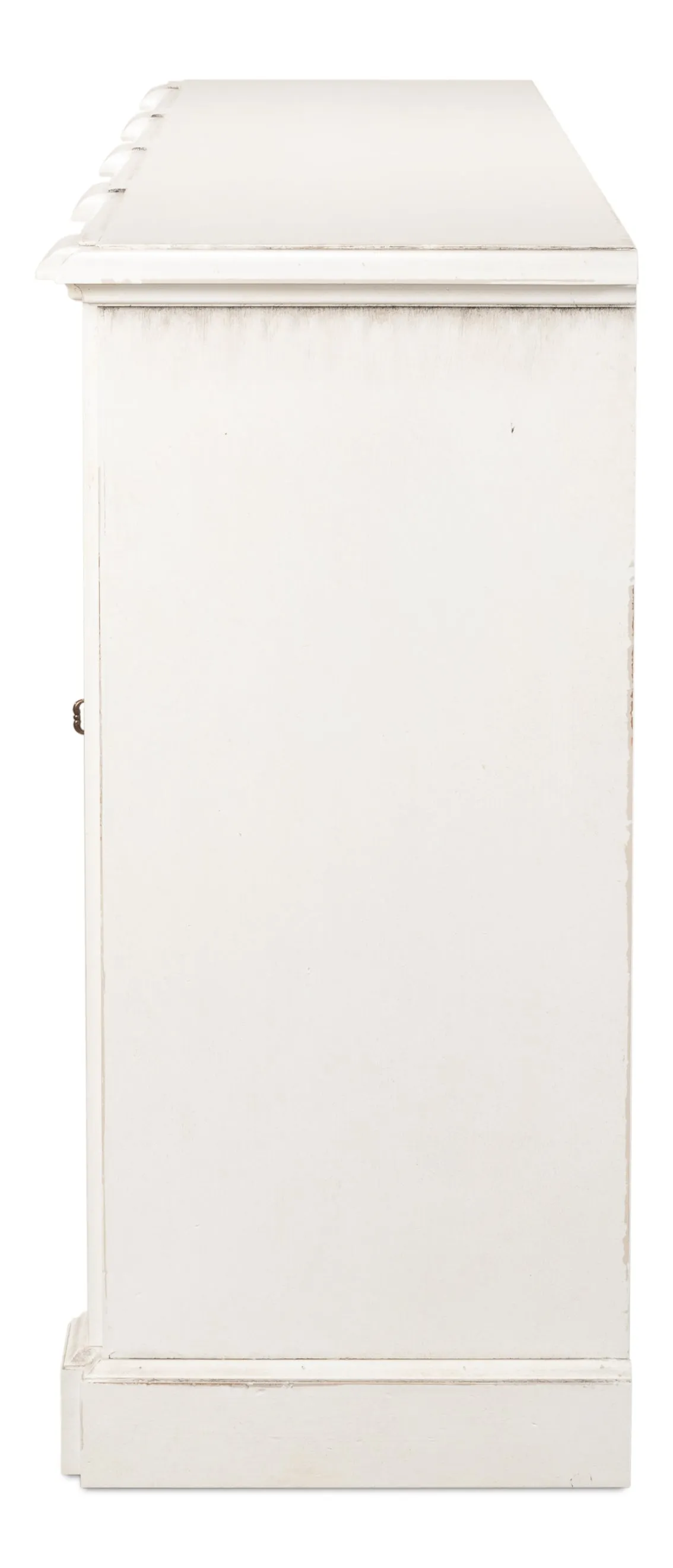 Sarreid - Crested Wall Cabinet White/White Finish - White - Traditional