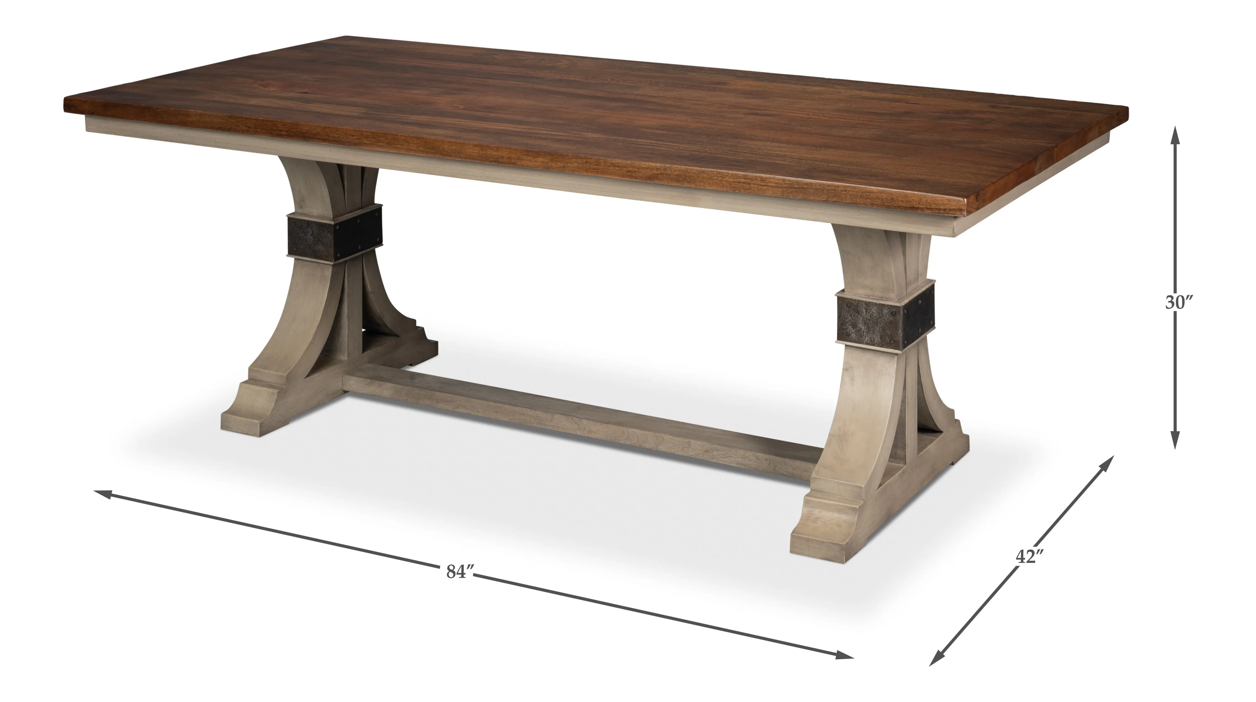 Sarreid - Dover Dining Table - Grey - Traditional