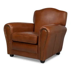 Sarreid - Elite French Club Chair - Brown - Traditional