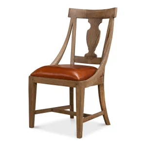 Sarreid - Fireside Vineyards Dining Chair Husk - Brown - Traditional - set of 2