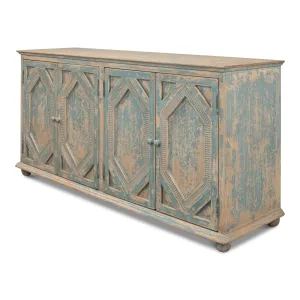 Sarreid - Four Diamonds Sideboard  Blue - Blue - Traditional