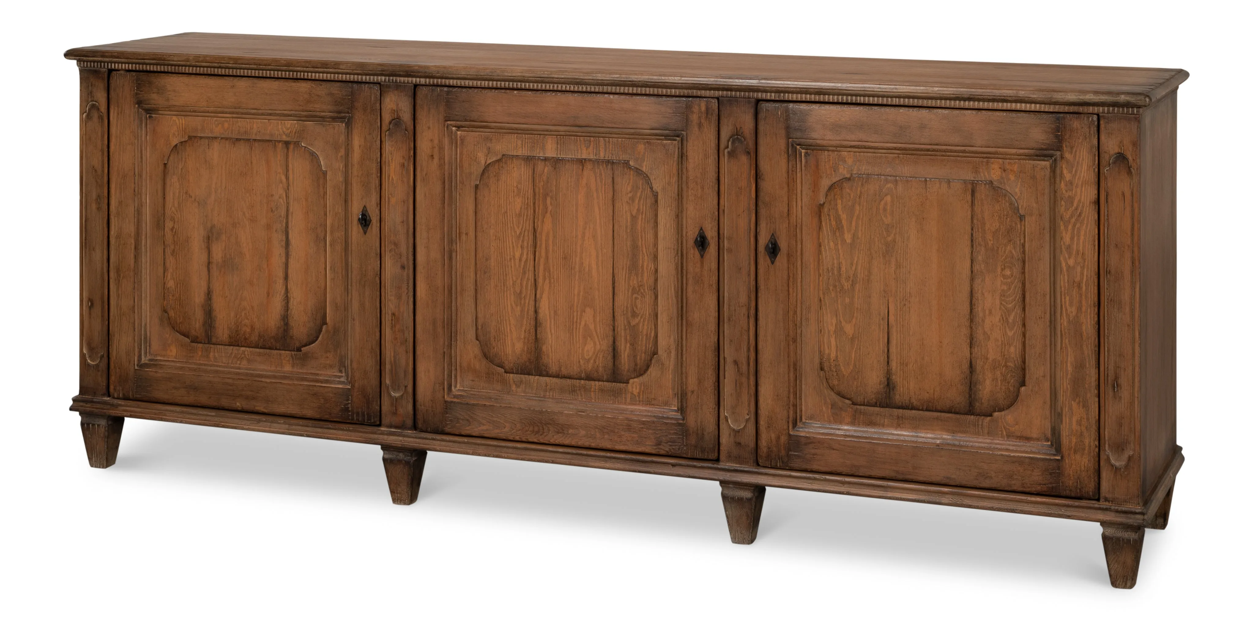 Sarreid - French Country Sideboard  Old Pine Stain - Tan - Traditional