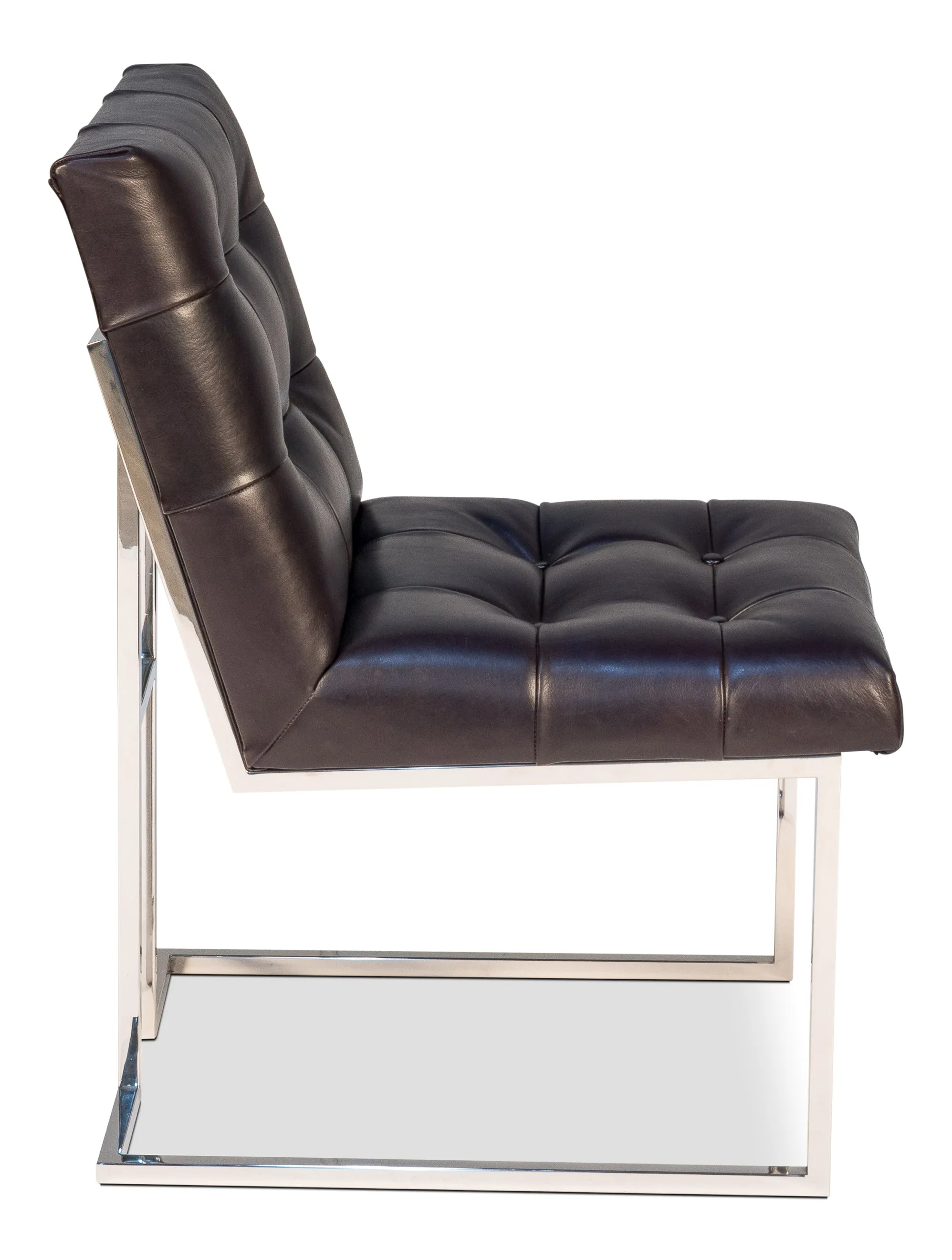 Sarreid - Hubbard Iron & Leather Chair - Black - Contemporary