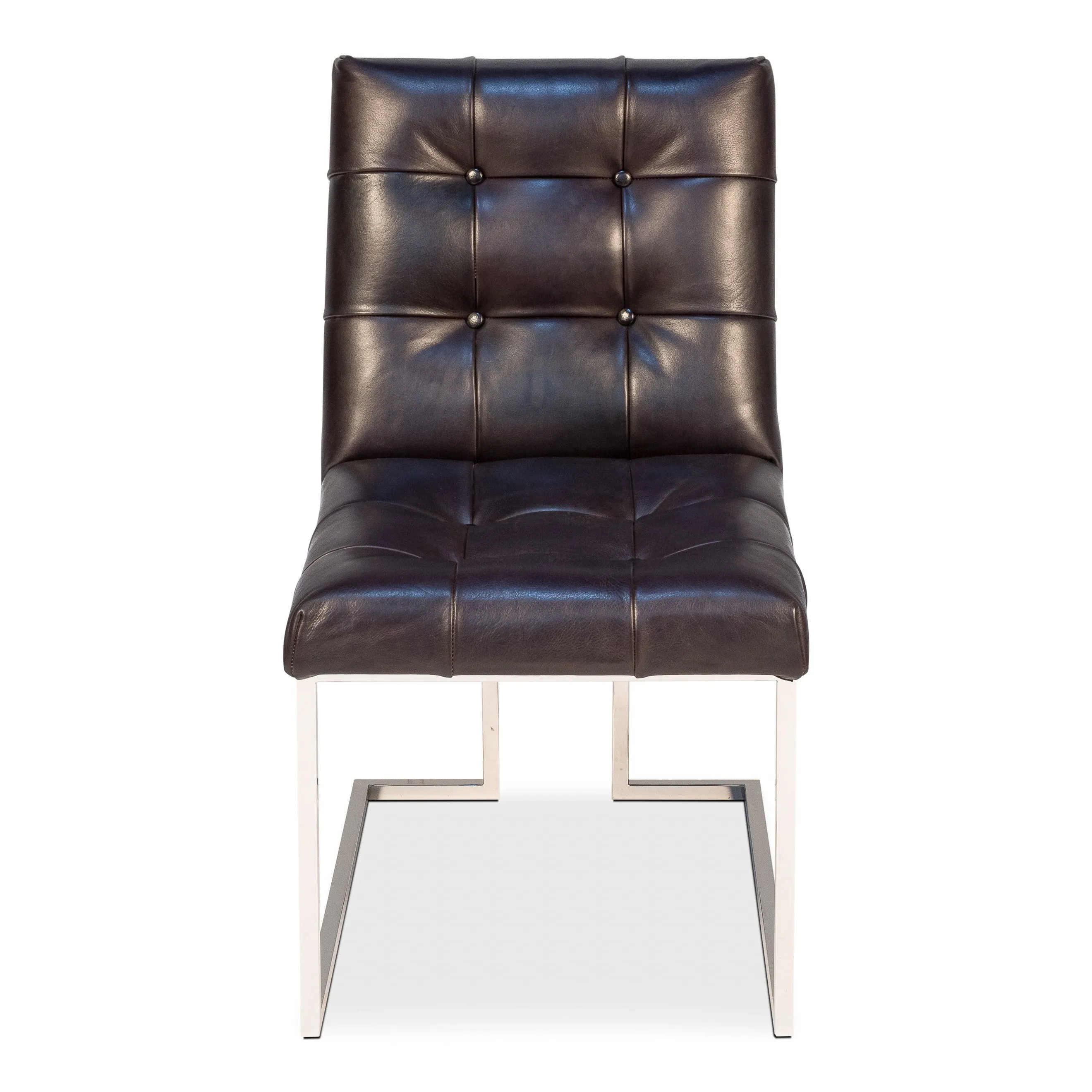 Sarreid - Hubbard Iron & Leather Chair - Black - Contemporary