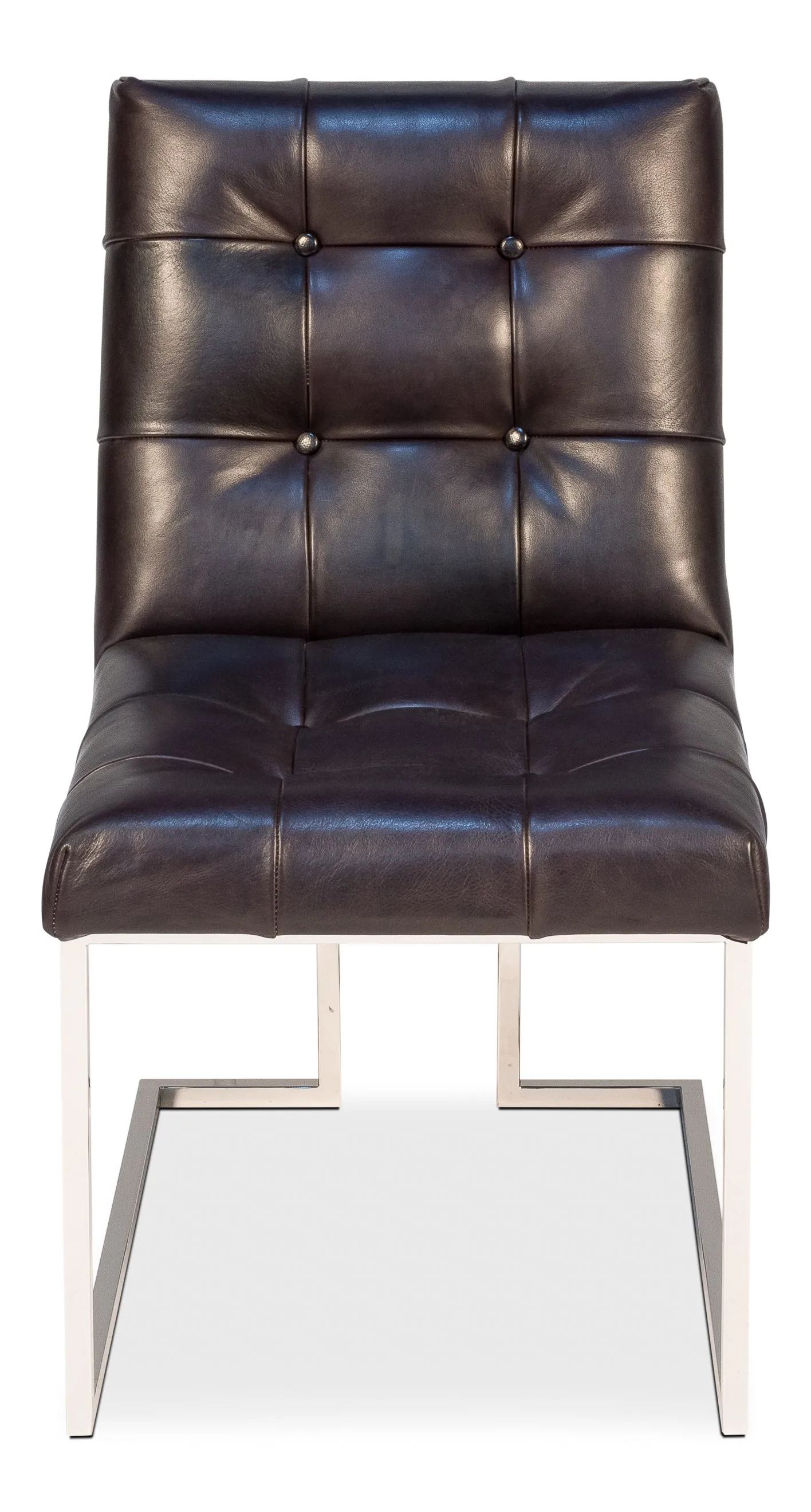 Sarreid - Hubbard Iron & Leather Chair - Black - Contemporary