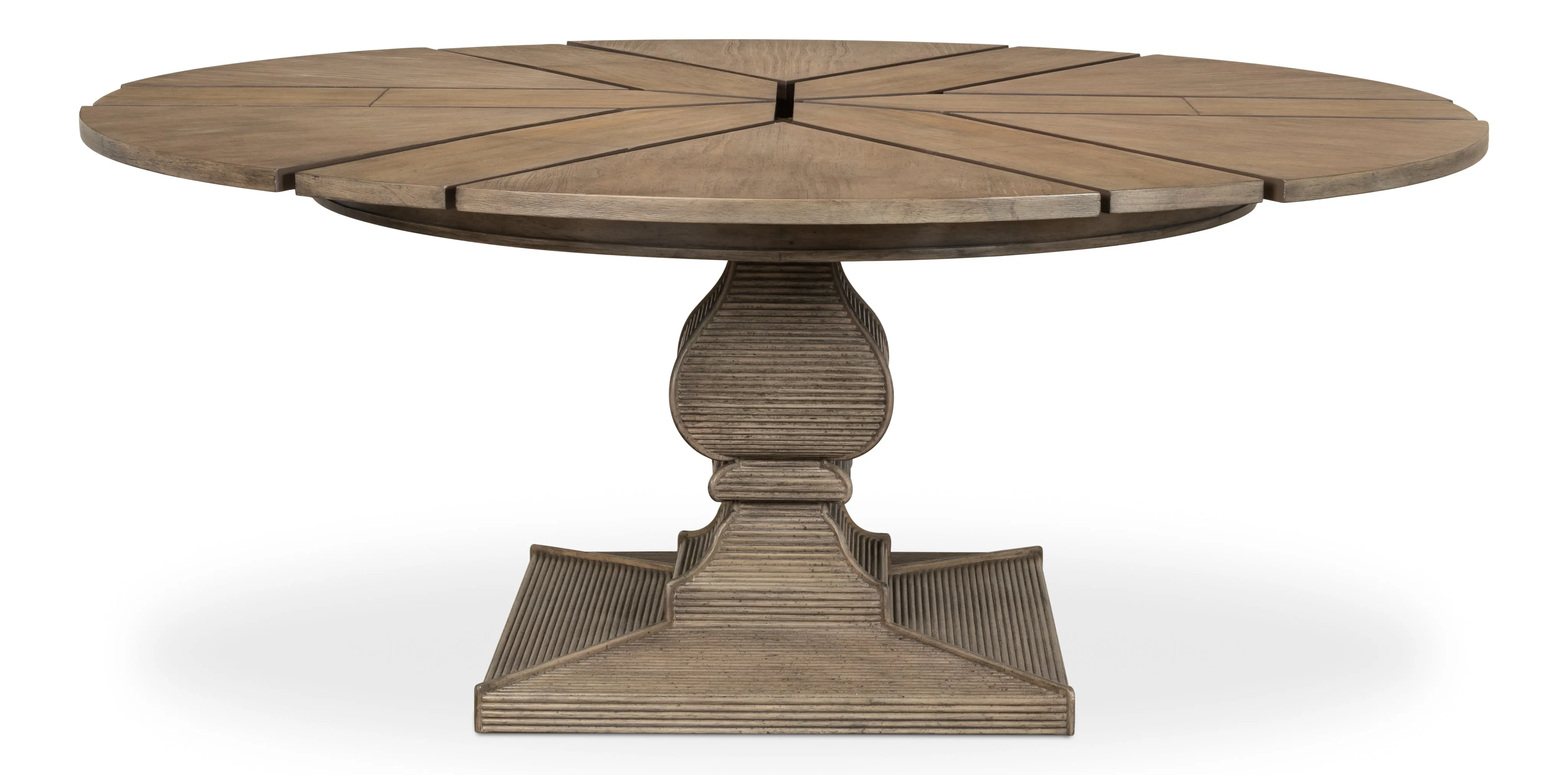 Sarreid - Kelso Equestrian Jupe Dining Table  Grey - Brown - Traditional