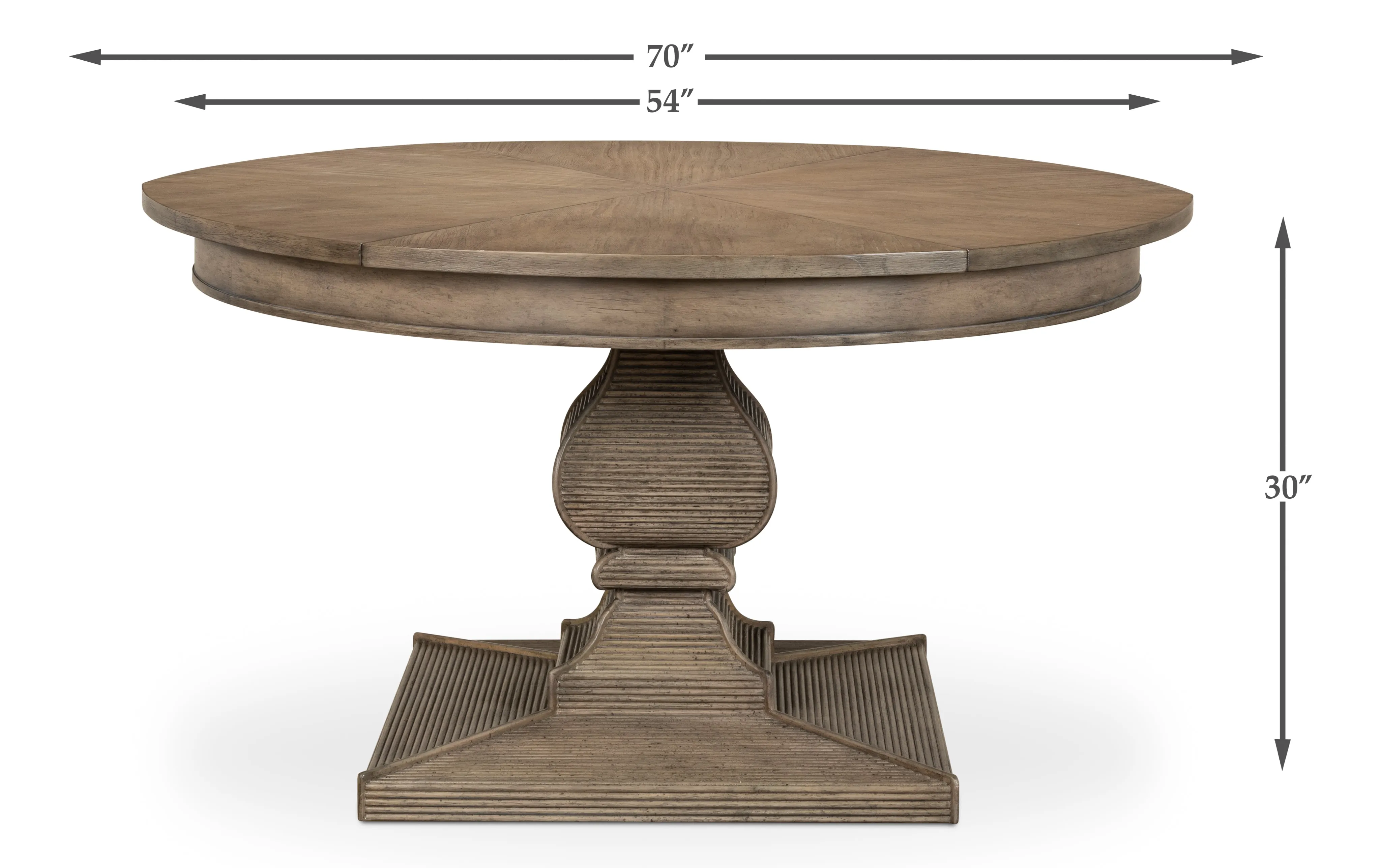 Sarreid - Kelso Equestrian Jupe Dining Table  Grey - Brown - Traditional