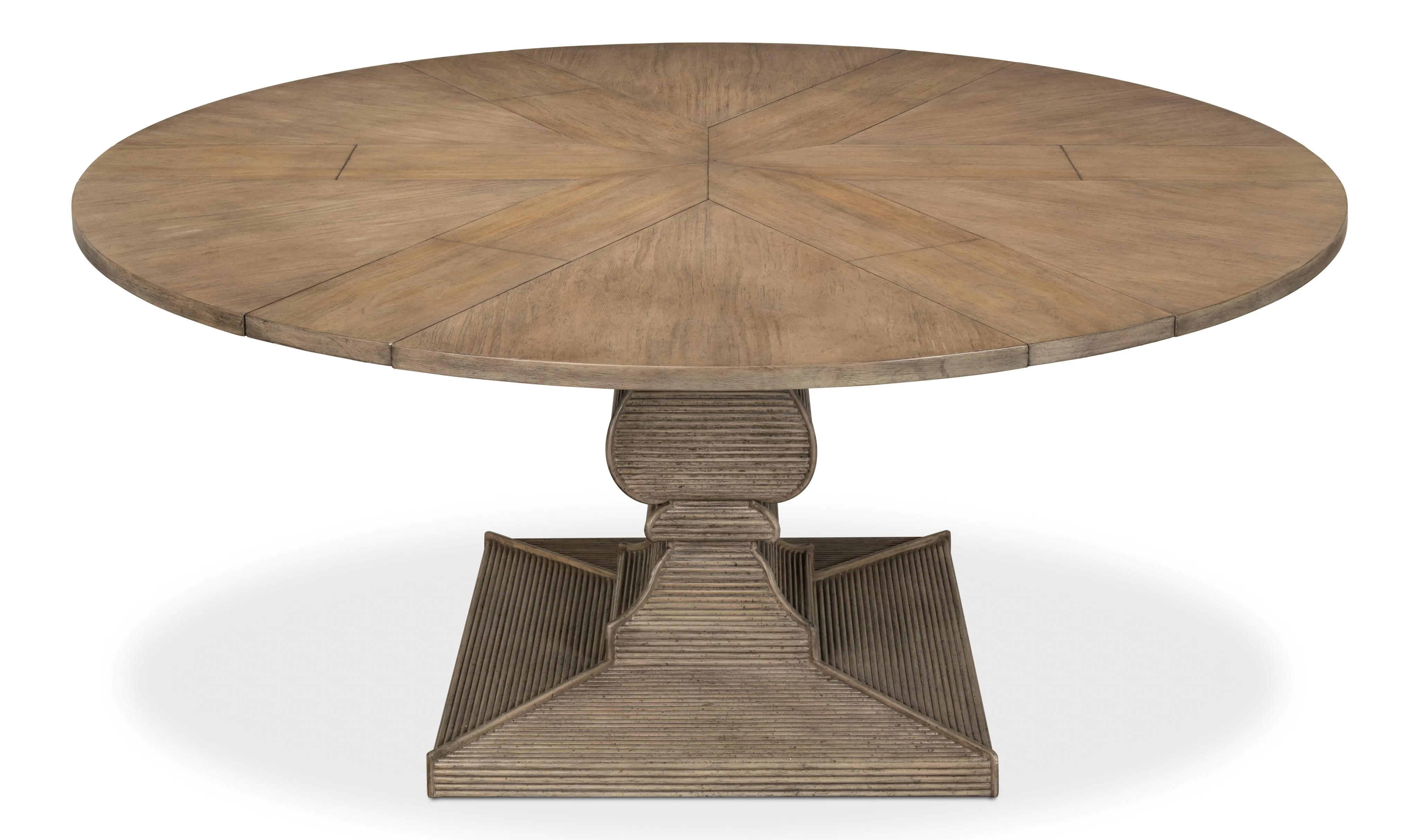 Sarreid - Kelso Equestrian Jupe Dining Table  Grey - Brown - Traditional