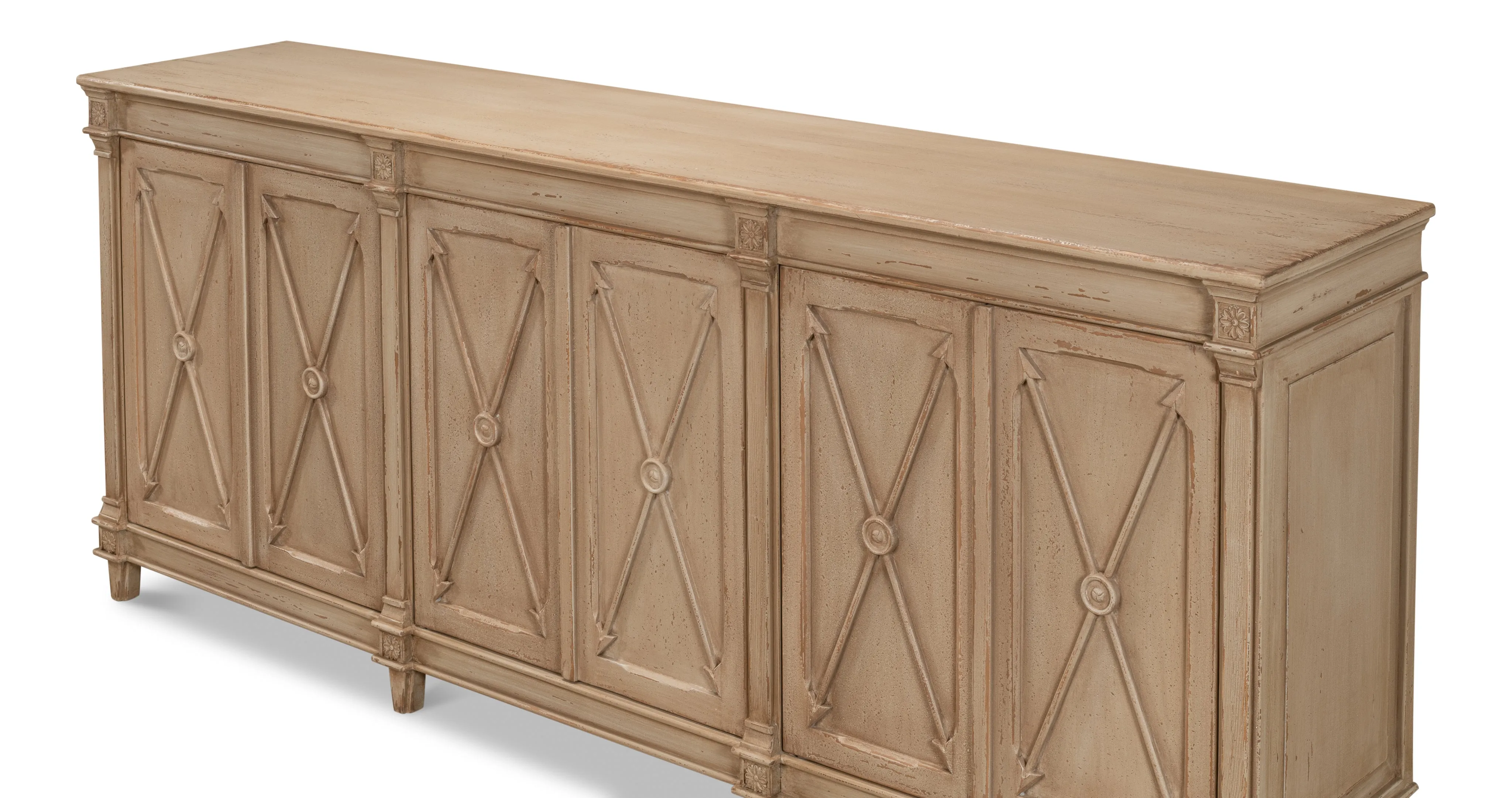 Sarreid - Marksman Sideboard  Dark Beige - Beige - Traditional