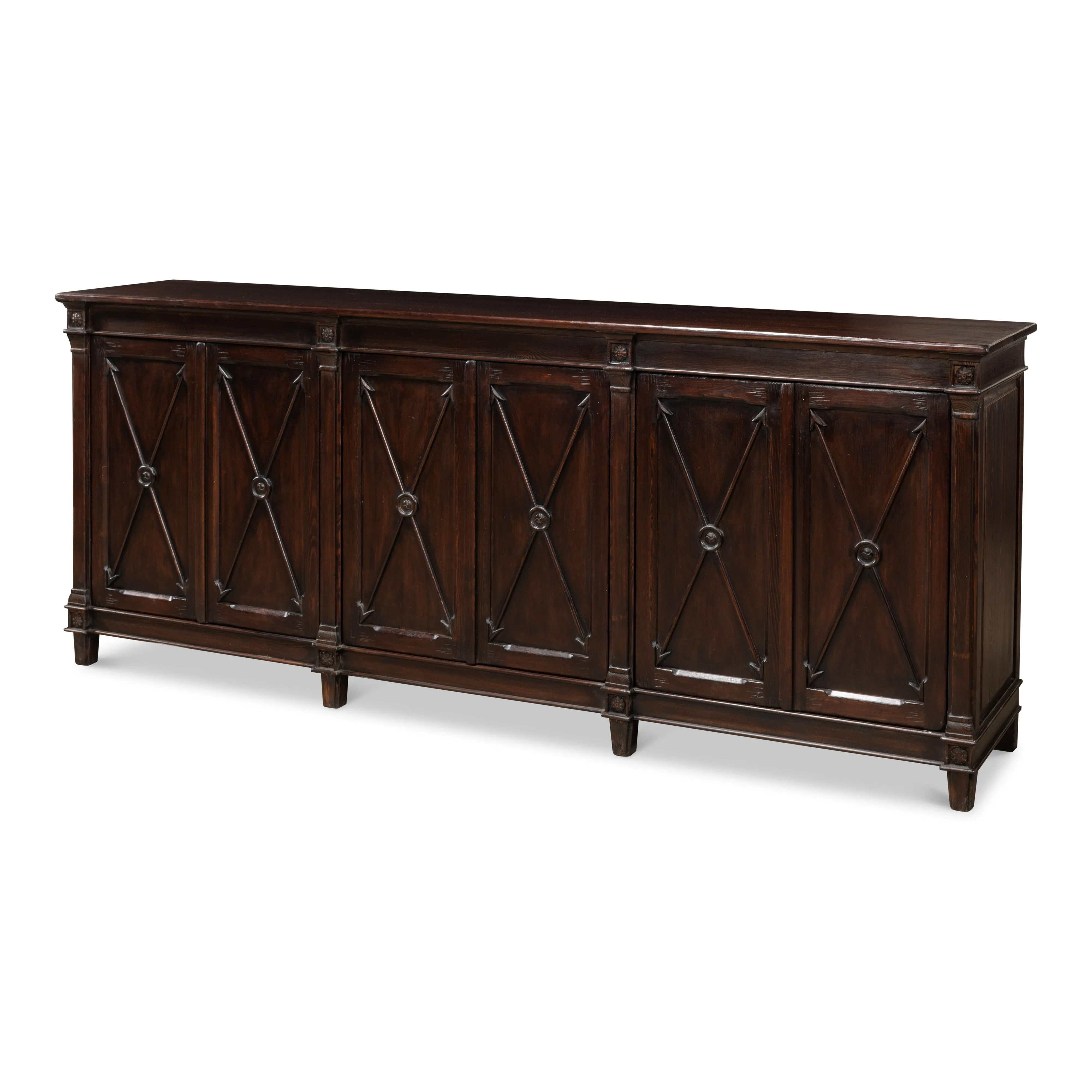 Sarreid - Marksman Sideboard  Dark Brown - Brown - Traditional