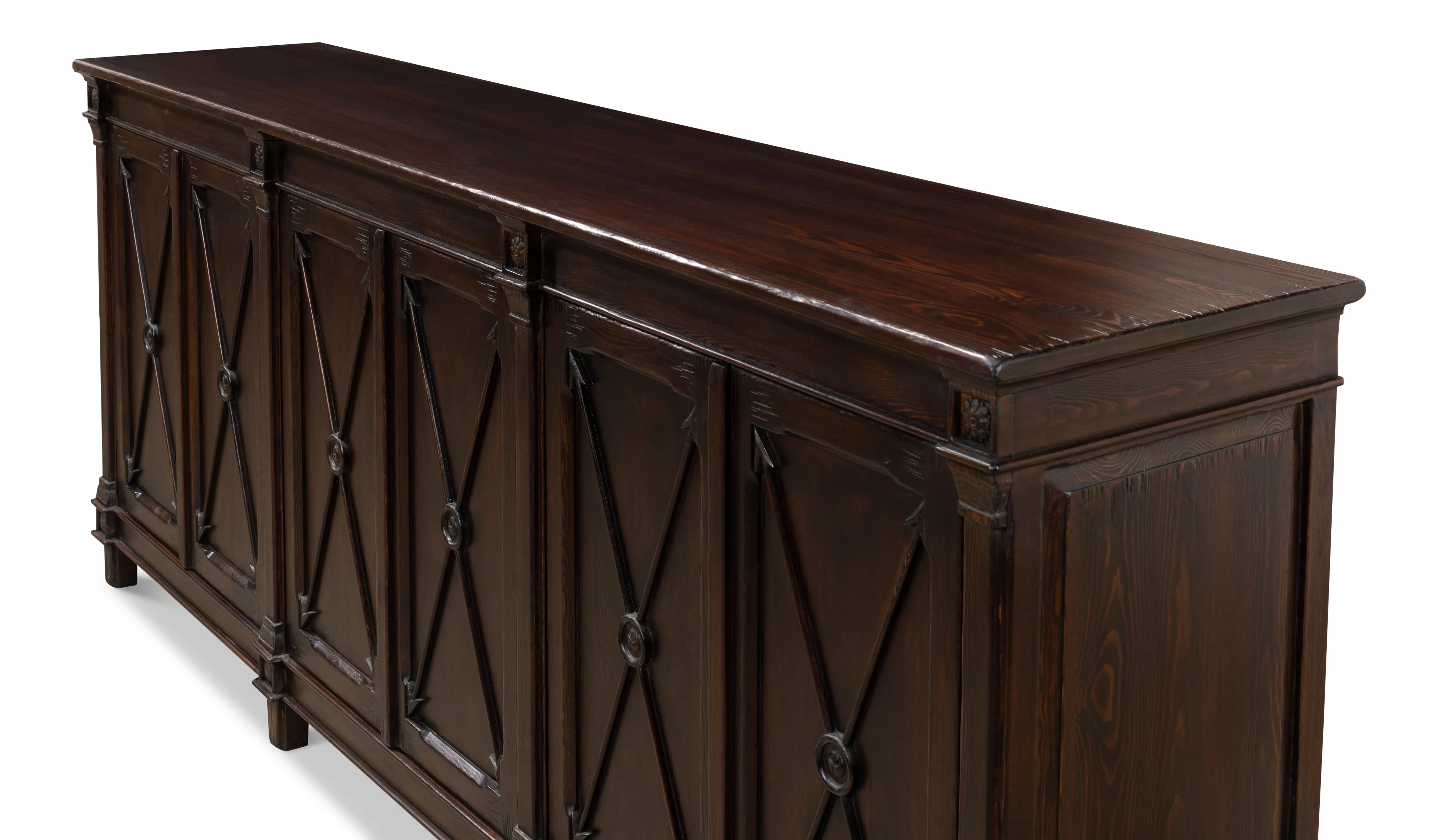 Sarreid - Marksman Sideboard  Dark Brown - Brown - Traditional