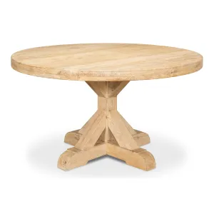 Sarreid - Oleski Round Dining Table - NATURAL - Transitional