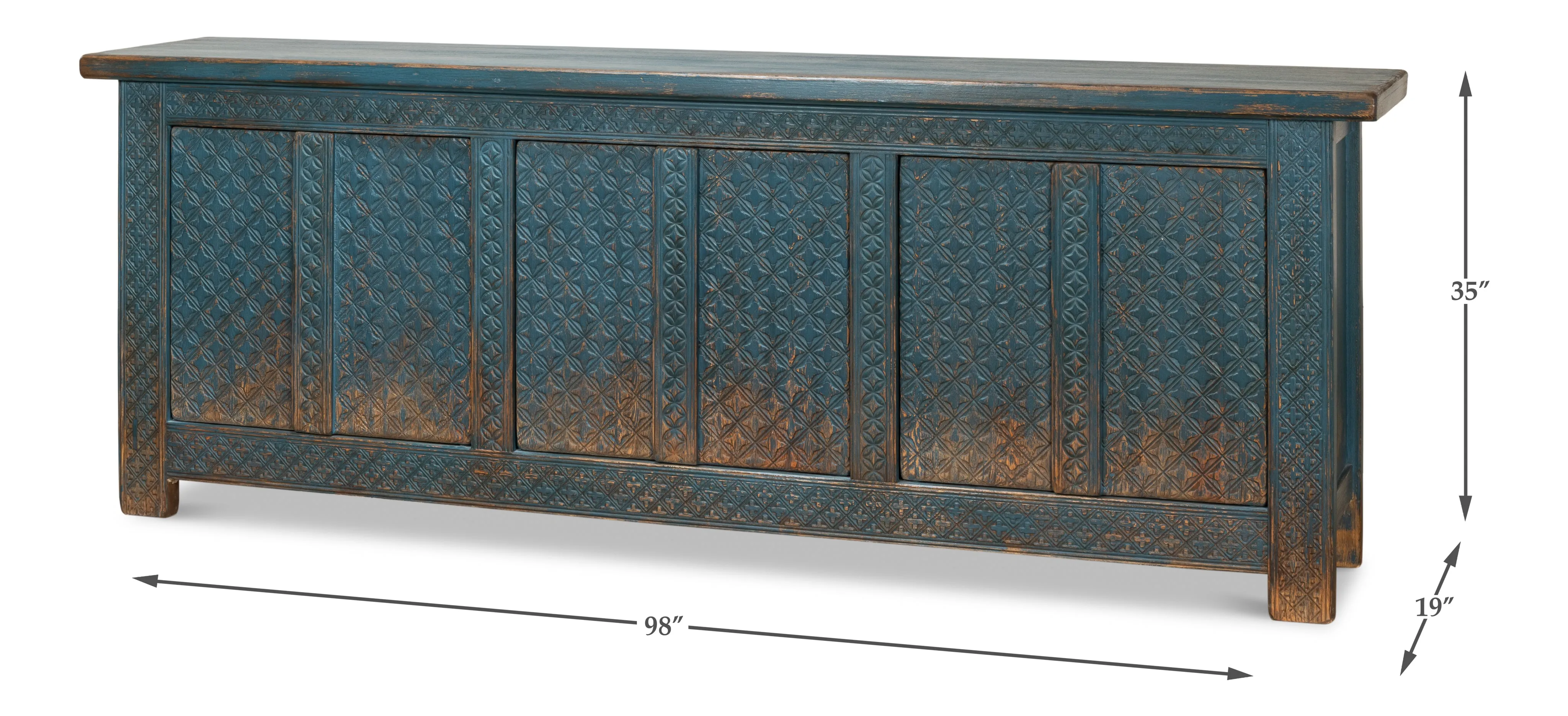 Sarreid - Persian Blue Sideboard - Blue - Vintage