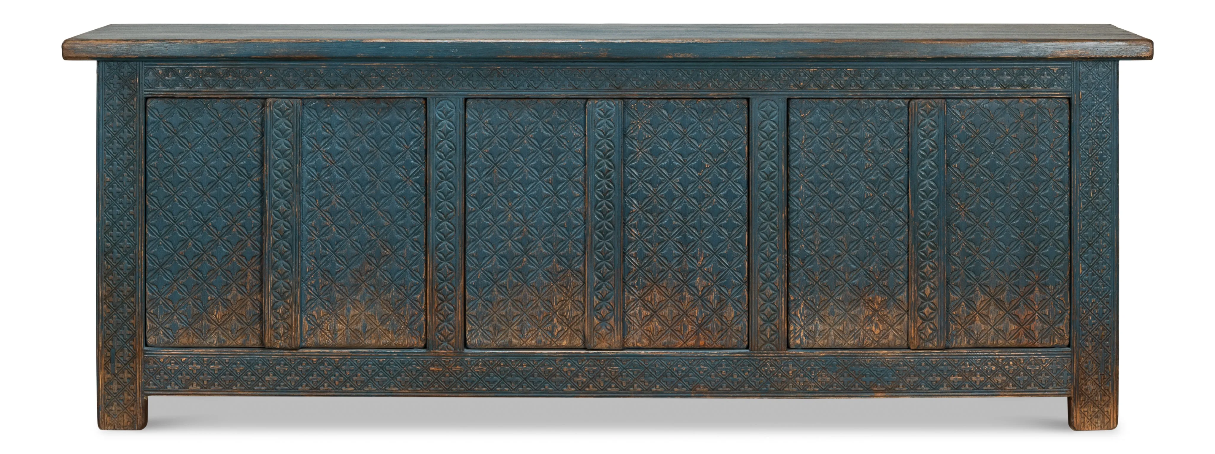 Sarreid - Persian Blue Sideboard - Blue - Vintage