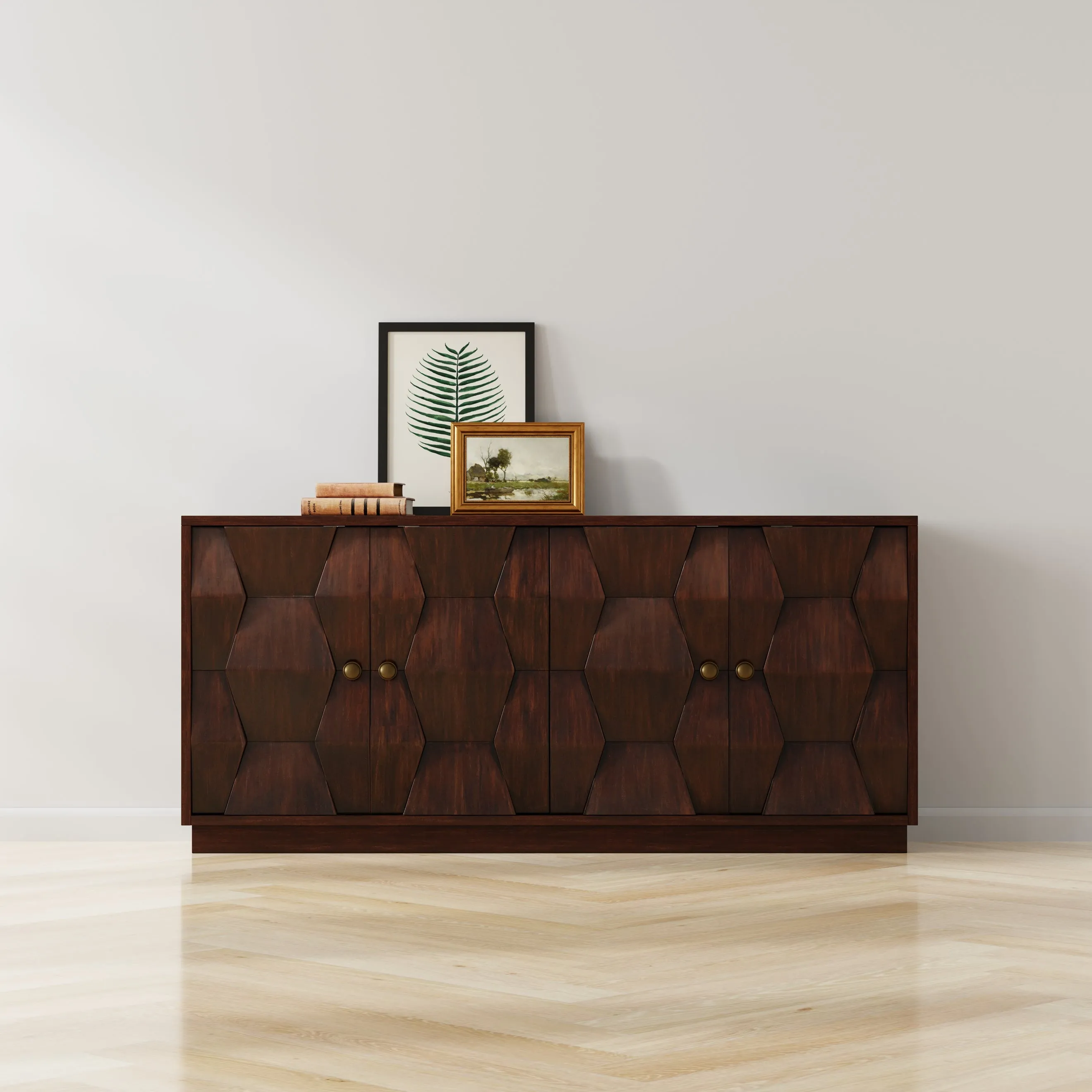 Sarreid - Preston Four Door Sideboard - Brown - Traditional