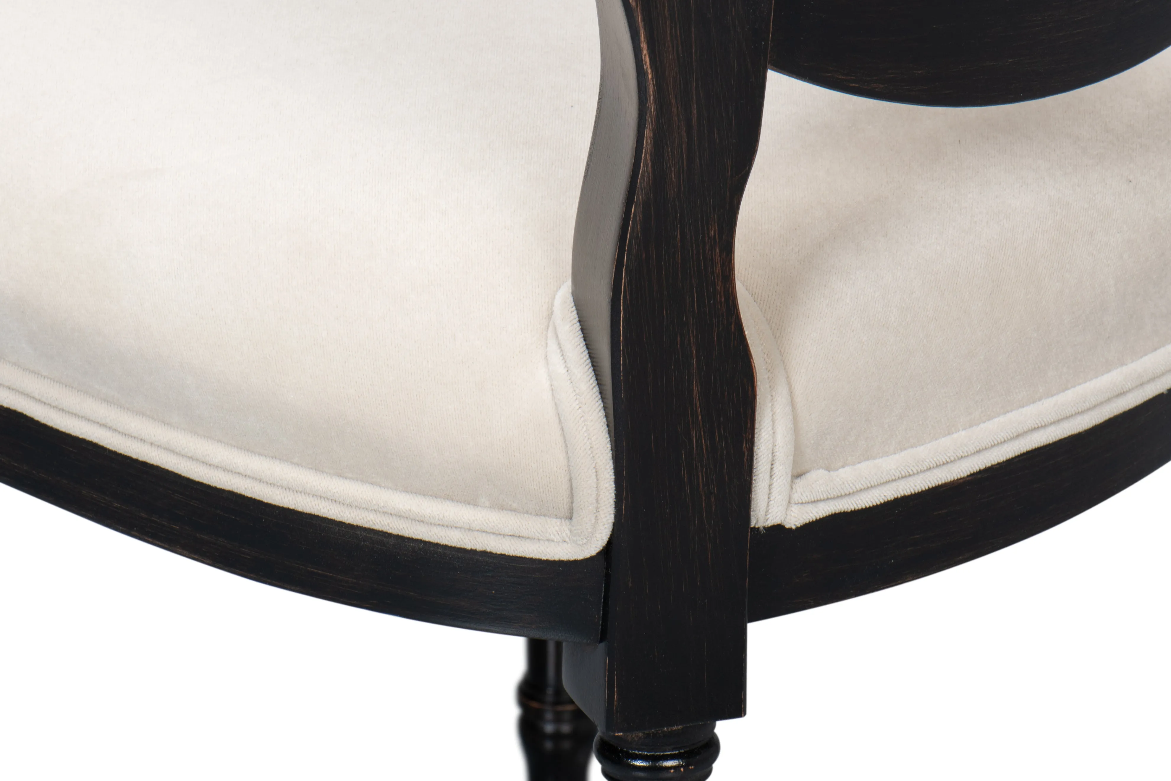 Sarreid - Round Back Side Chair Nero Banks Organza - Black - Traditional - set of 2