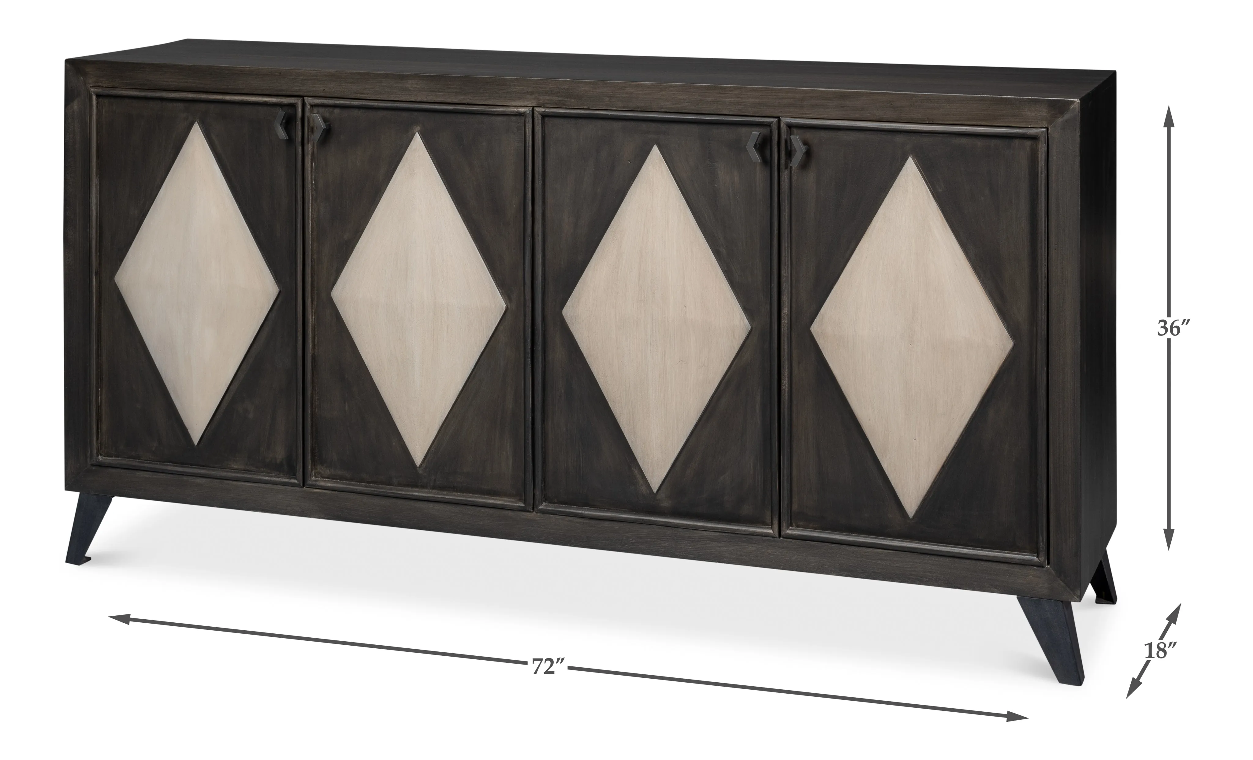 Sarreid - Selma 4 Door Sideboard - Grey - Traditional