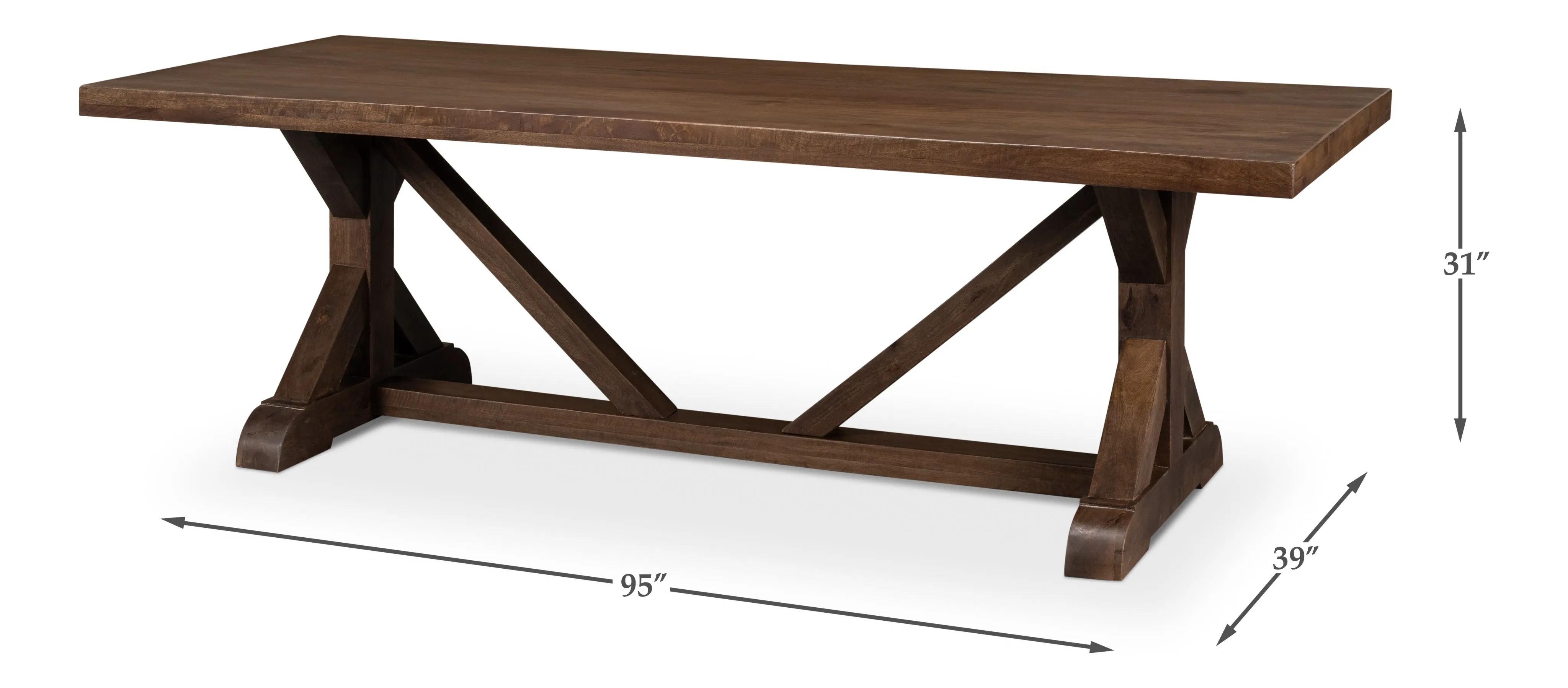 Sarreid - Silas Dining Table - Brown - Farmhouse