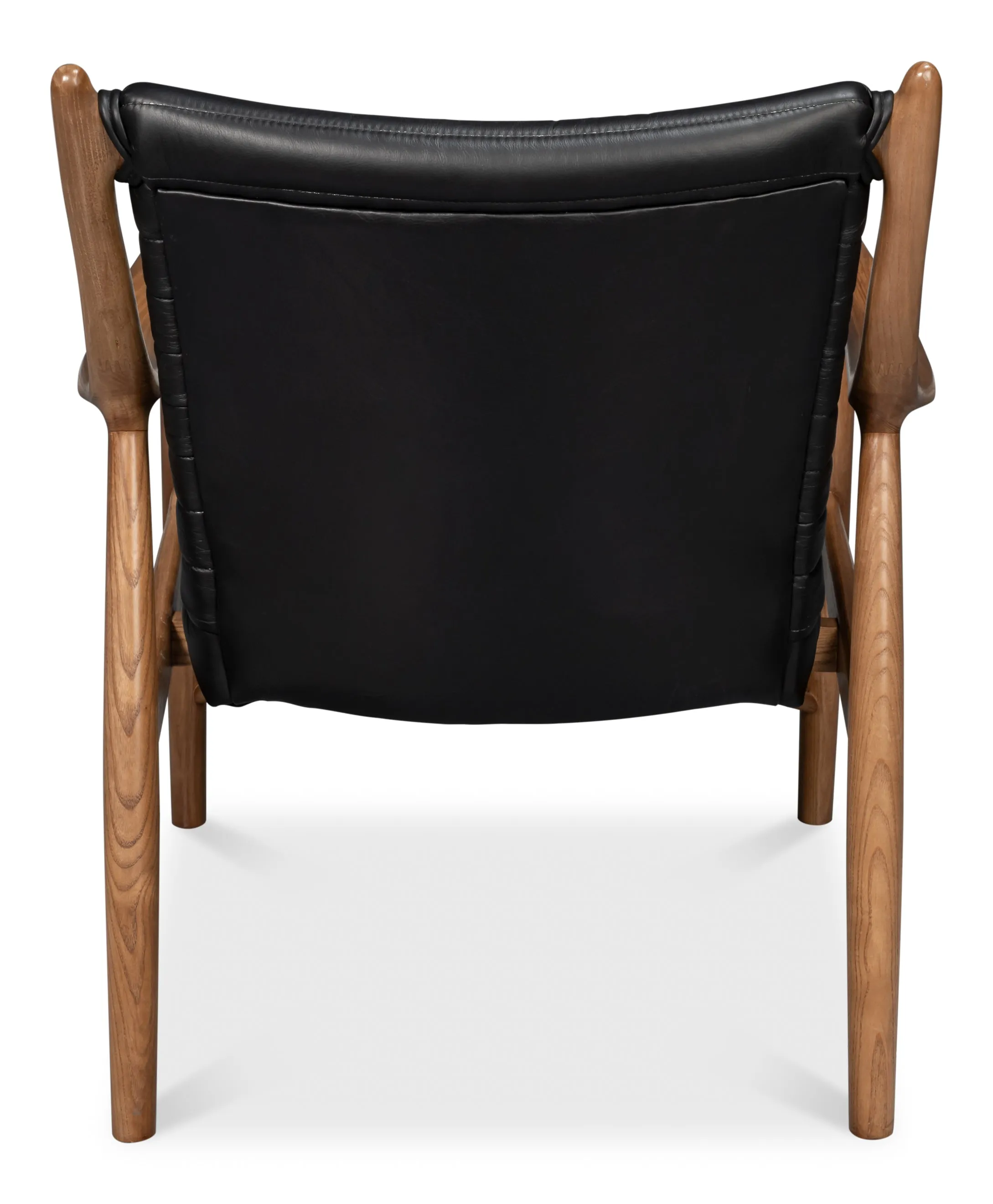 Sarreid - Singletary Leather Chair  Onyx Black - Black - Contemporary