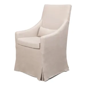 Sarreid - Skirted Arm Chair - Beige - Transitional