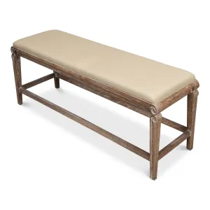 Sarreid - Smith Building Parlor Bench - Beige - Traditional