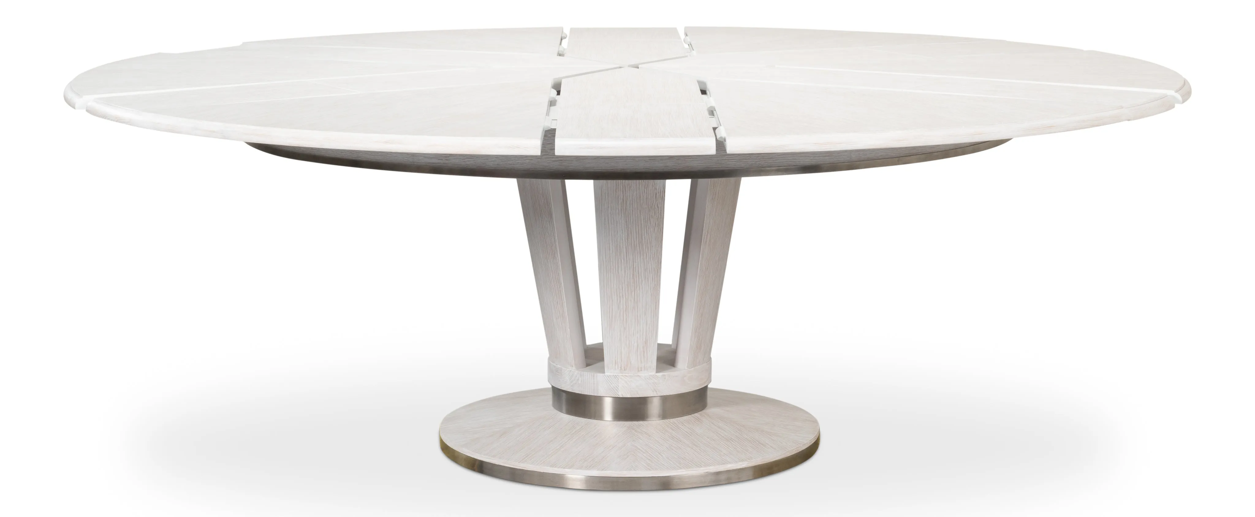 Sarreid - Soho Jupe Dining Table  Whitewash White - White - Contemporary