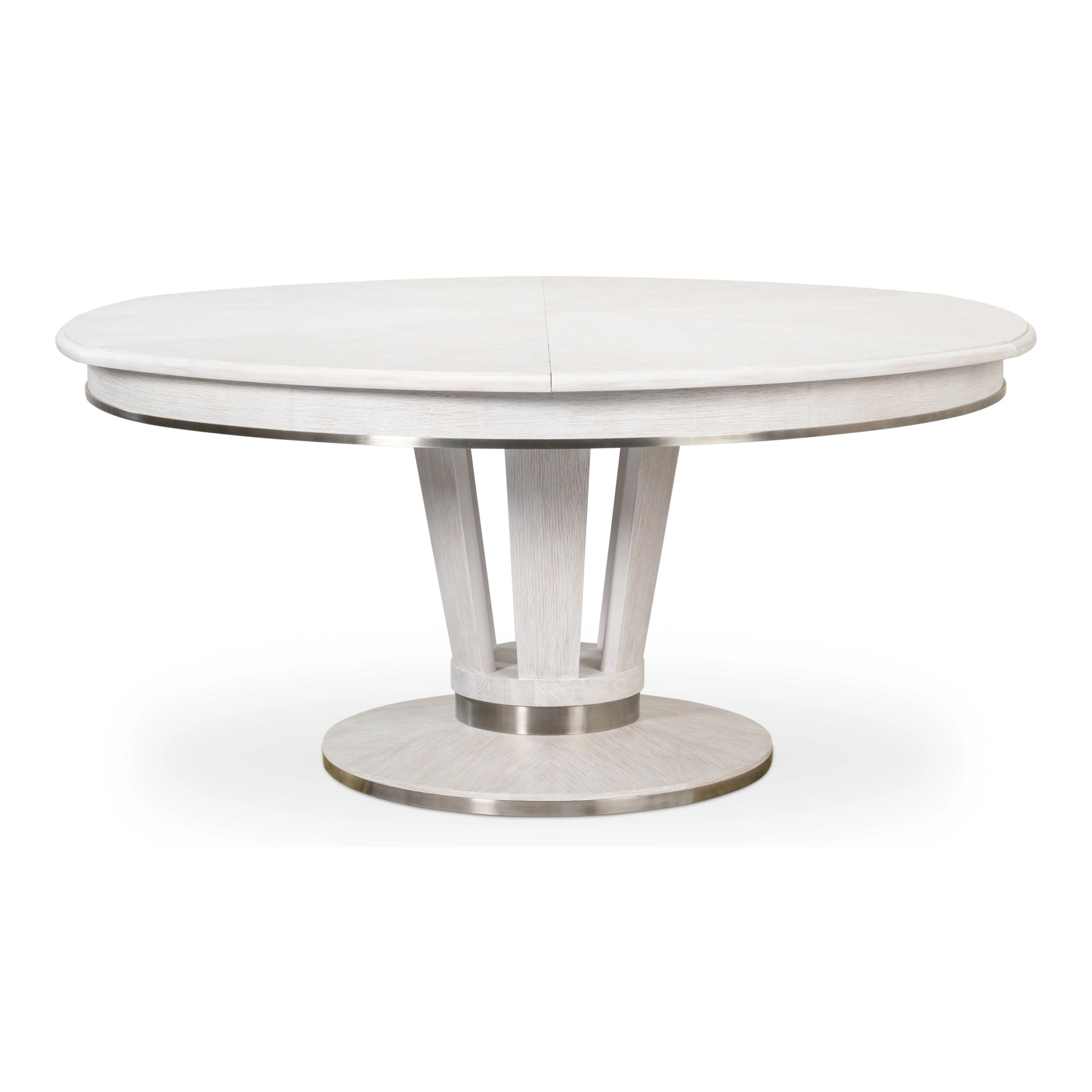 Sarreid - Soho Jupe Dining Table  Whitewash White - White - Contemporary