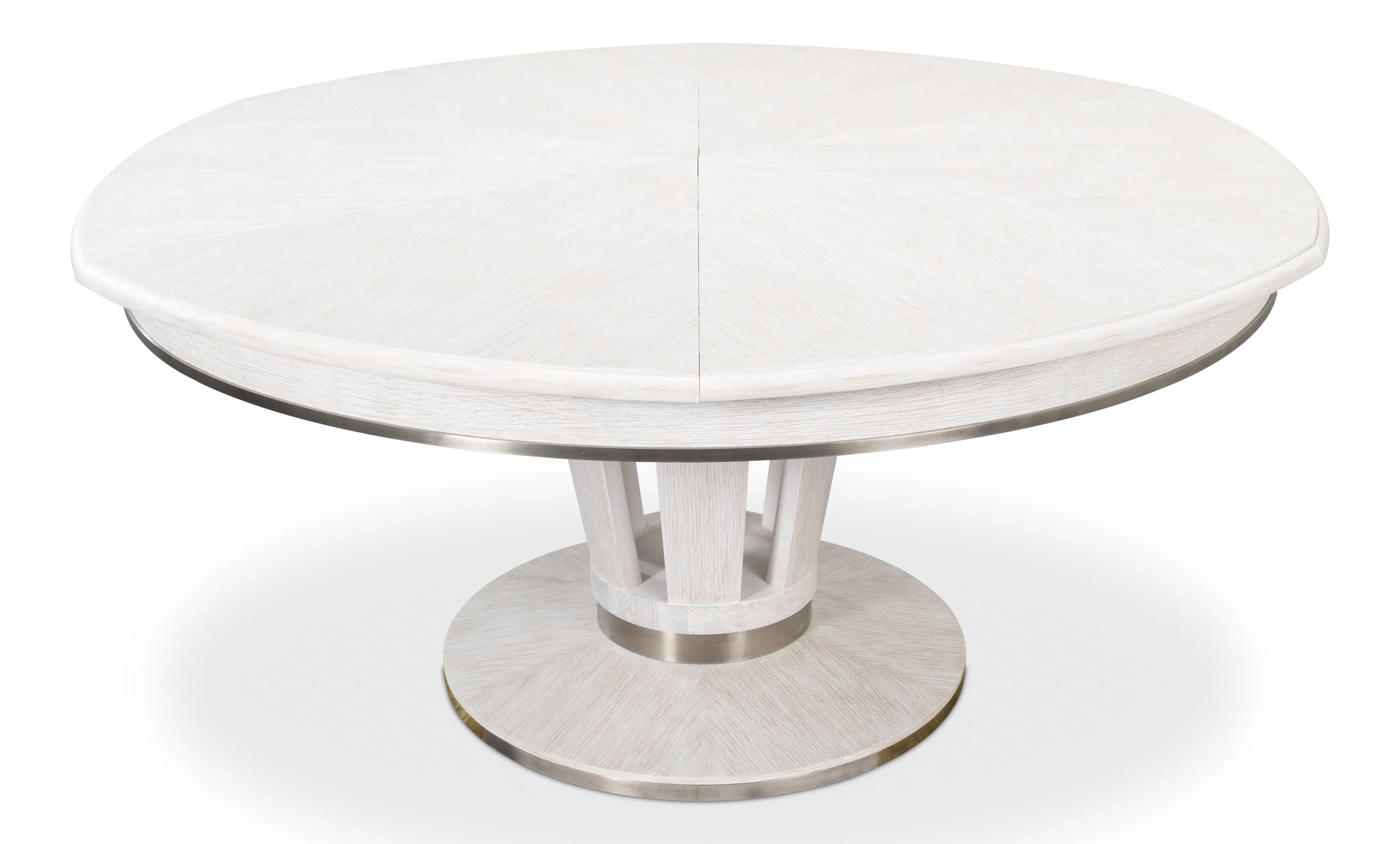 Sarreid - Soho Jupe Dining Table  Whitewash White - White - Contemporary