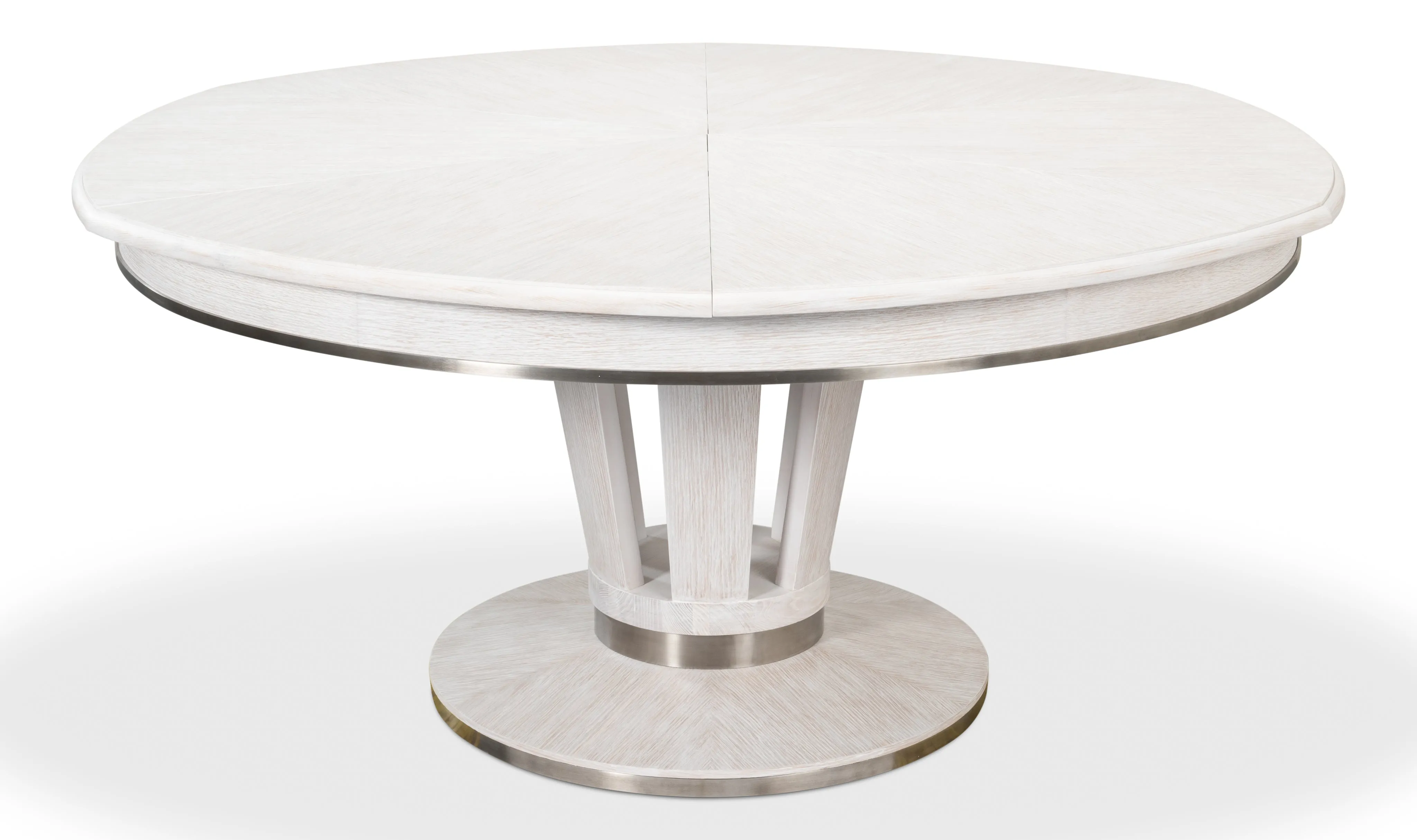 Sarreid - Soho Jupe Dining Table  Whitewash White - White - Contemporary