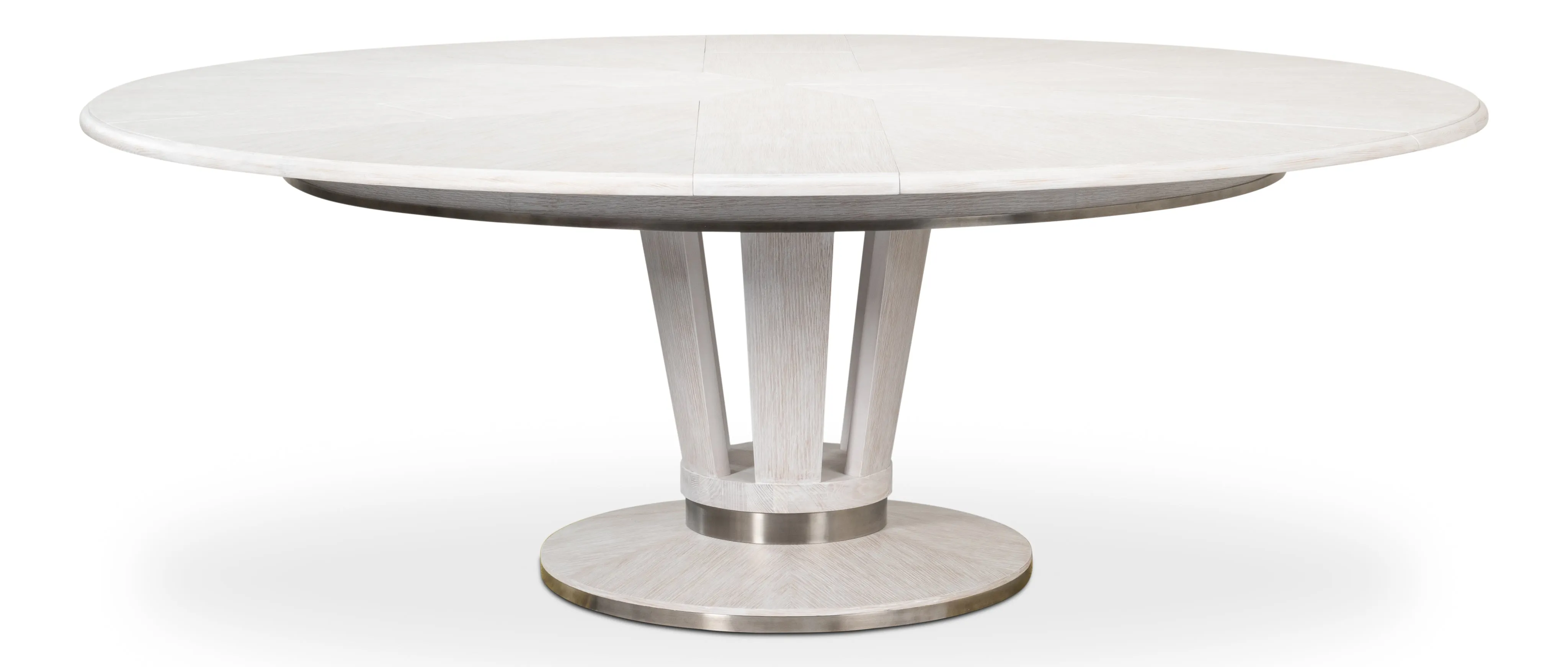 Sarreid - Soho Jupe Dining Table  Whitewash White - White - Contemporary